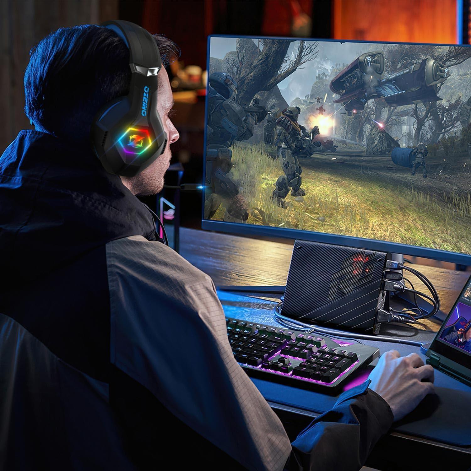 Auriculares Gaming Ozeino ZW1 con Sonido 7.1 y Micrófono