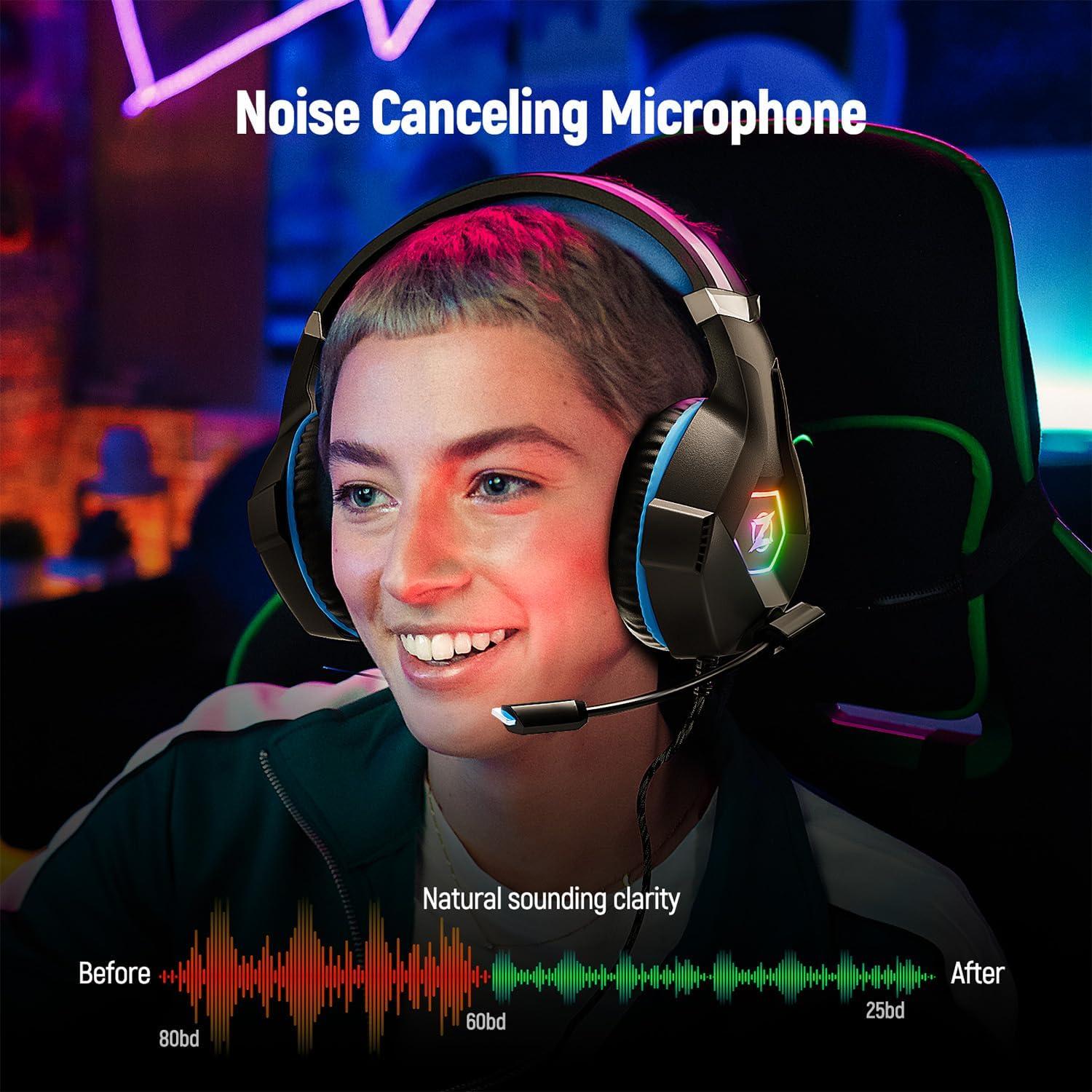 Auriculares Gaming Ozeino ZW1 con Sonido 7.1 y Micrófono