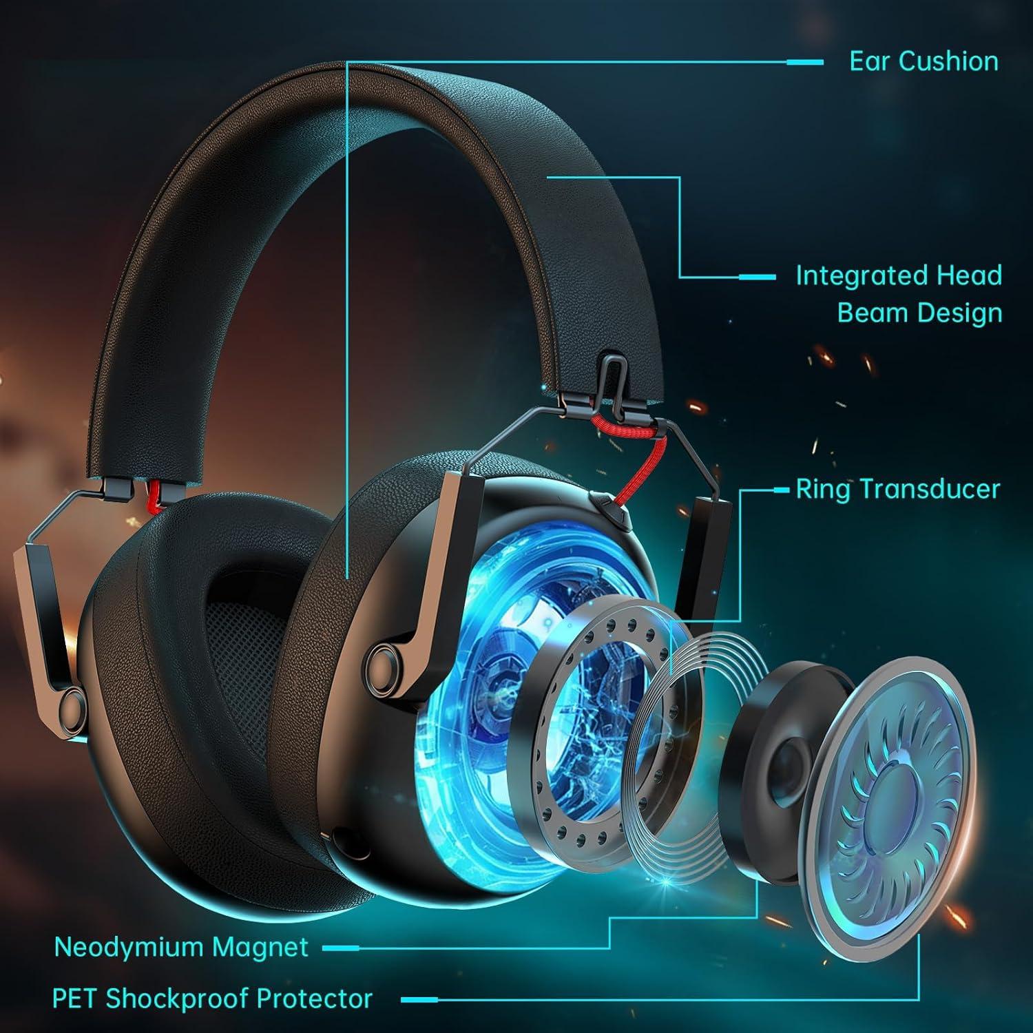 Auriculares Gaming Inalámbricos KAPEYDESI Capitán 600 - Negro