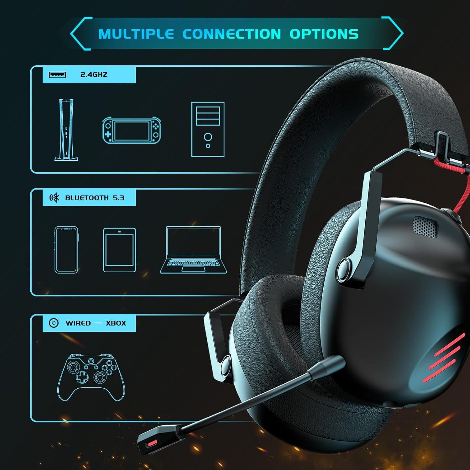 Auriculares Gaming Inalámbricos KAPEYDESI Capitán 600 - Negro