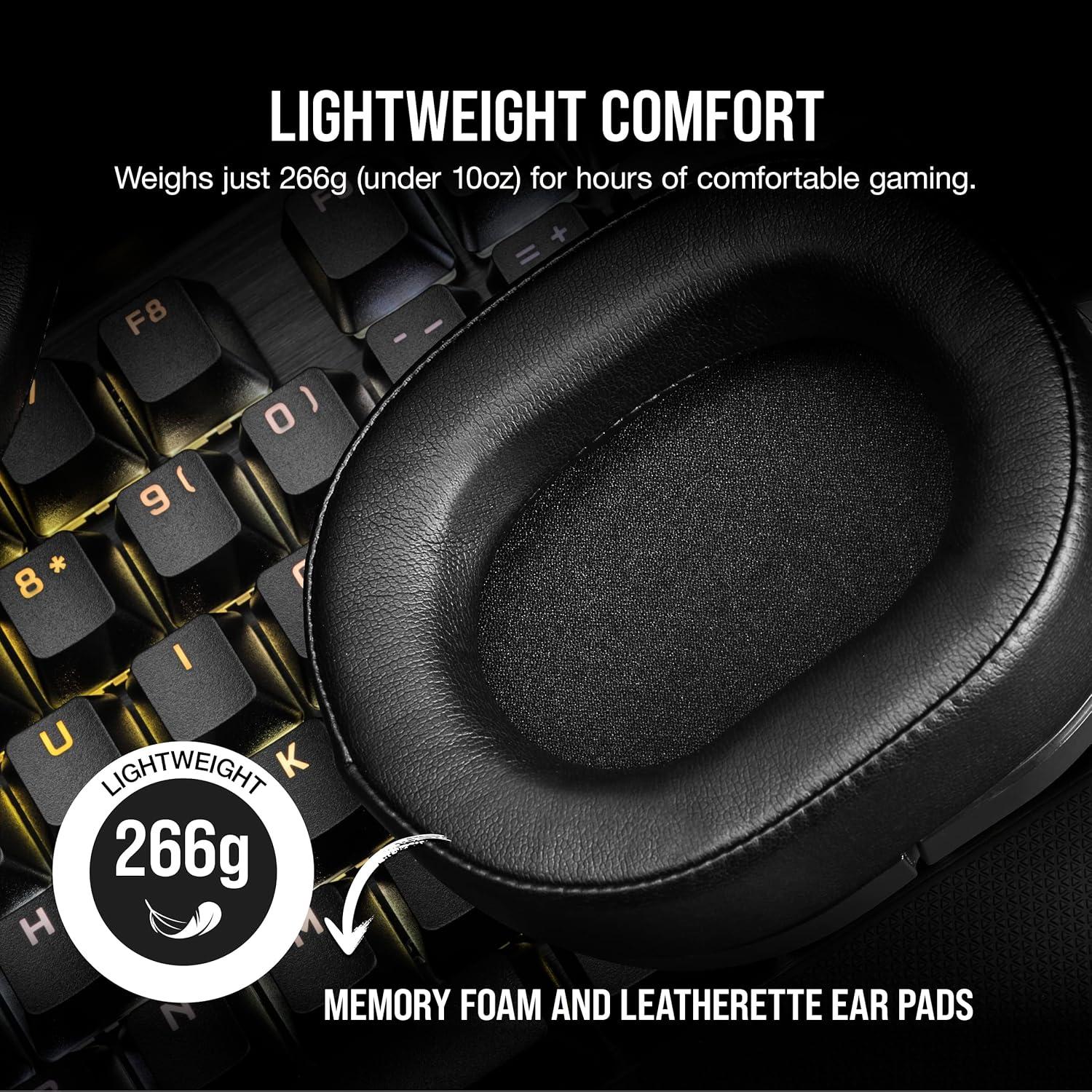 Auricular Gaming Corsair HS55 Wireless 50mm Bluetooth Negro