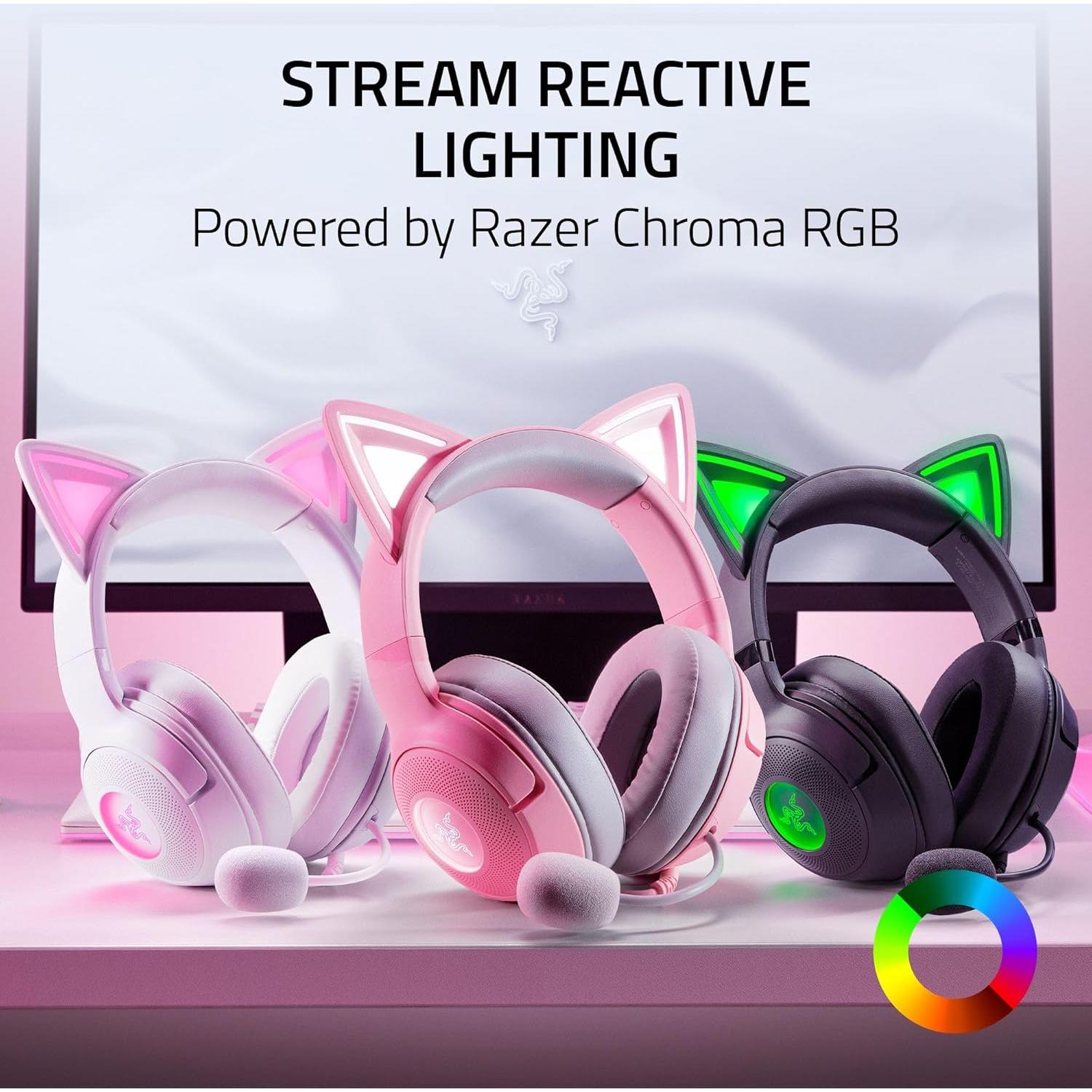 Auriculares Razer Kraken Kitty V2 USB Blanco - Sonido 7.1