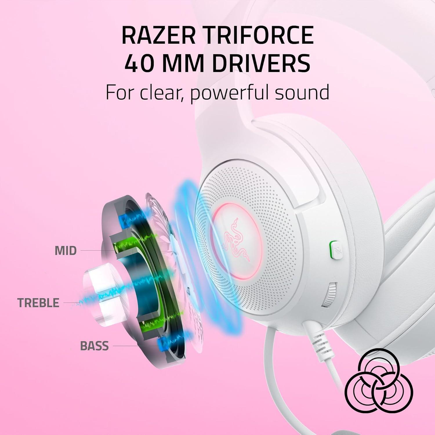 Auriculares Razer Kraken Kitty V2 USB Blanco - Sonido 7.1
