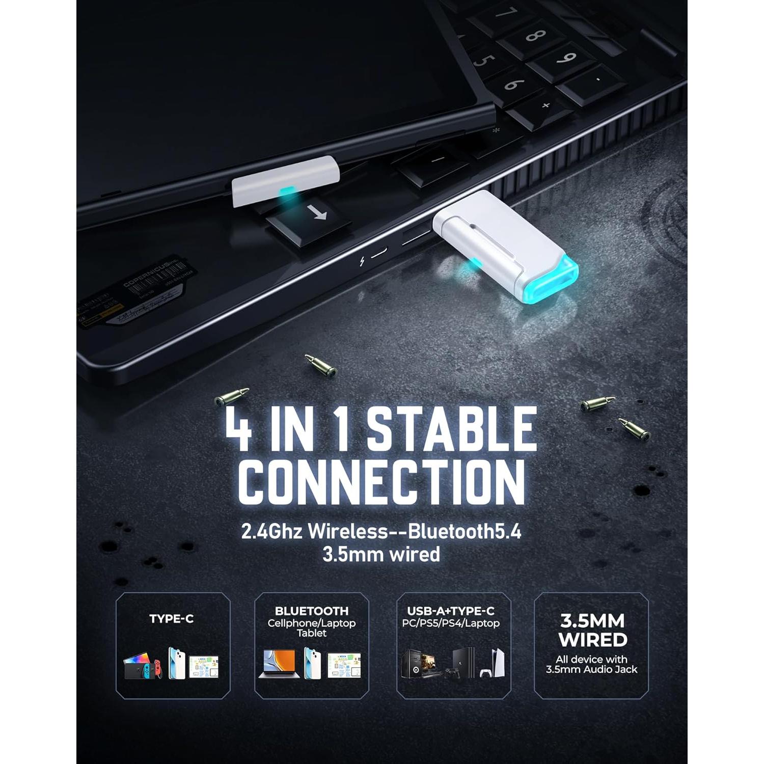 Auriculares Gaming Inalámbricos Valorise UG-08S 100H RGB