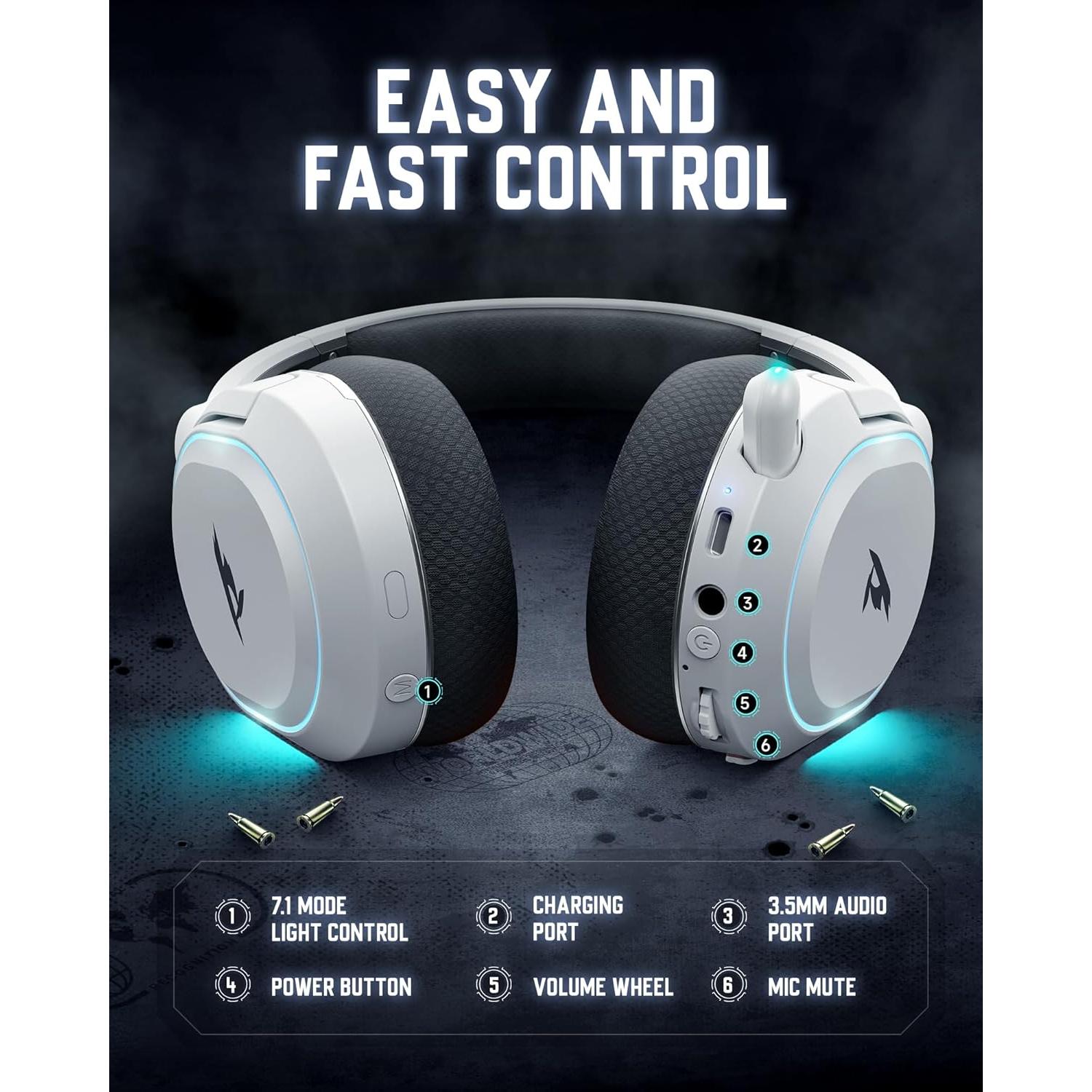 Auriculares Gaming Inalámbricos Valorise UG-08S 100H RGB