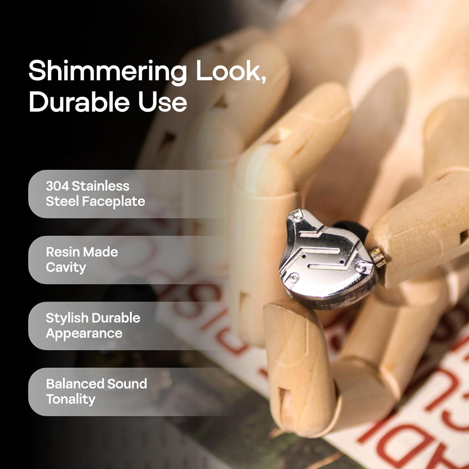 Auriculares In Ear Linsoul KZ ZS10 Pro 4BA+1DD HiFi Negro