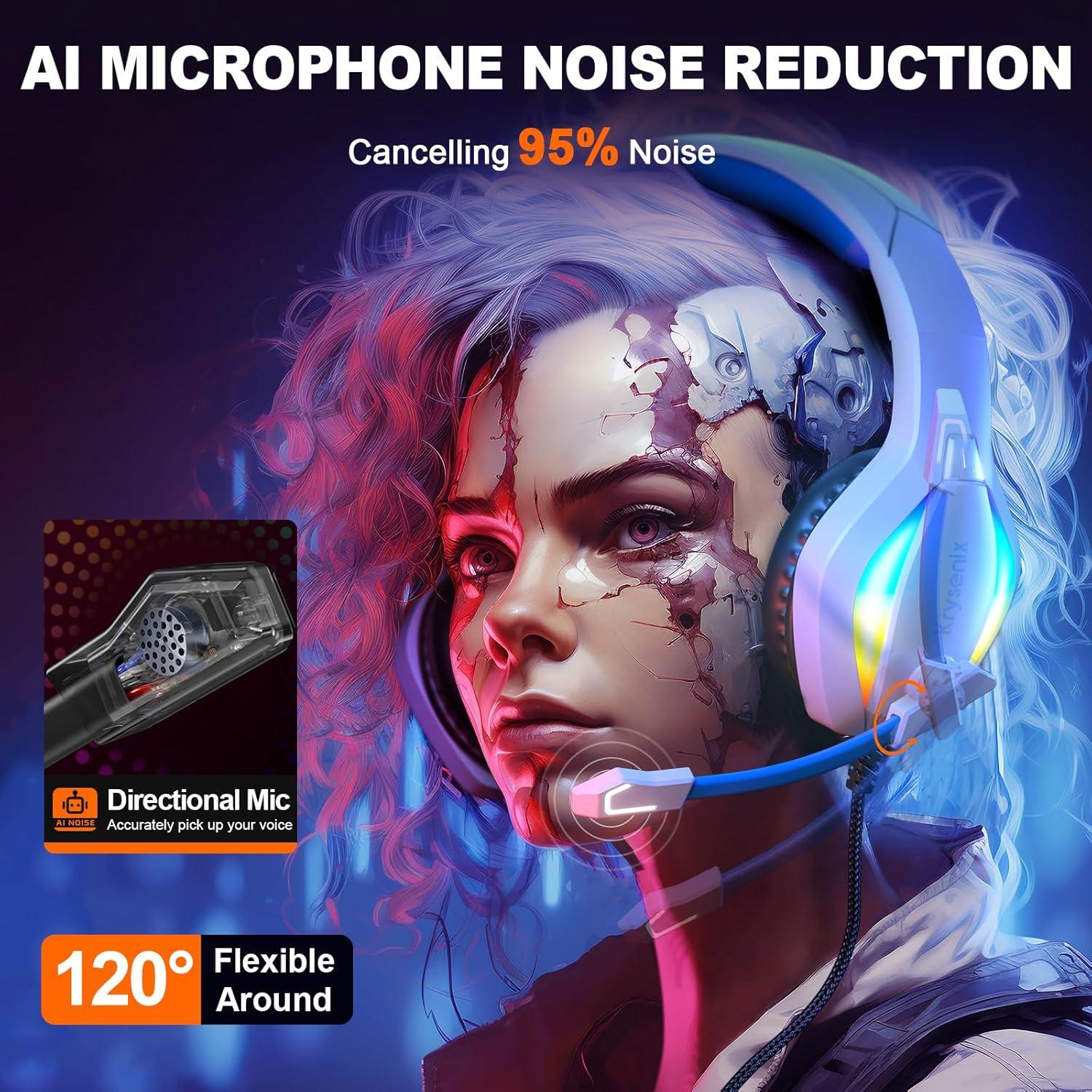 Auriculares Gaming Krysenix PG1 con Micrófono y RGB