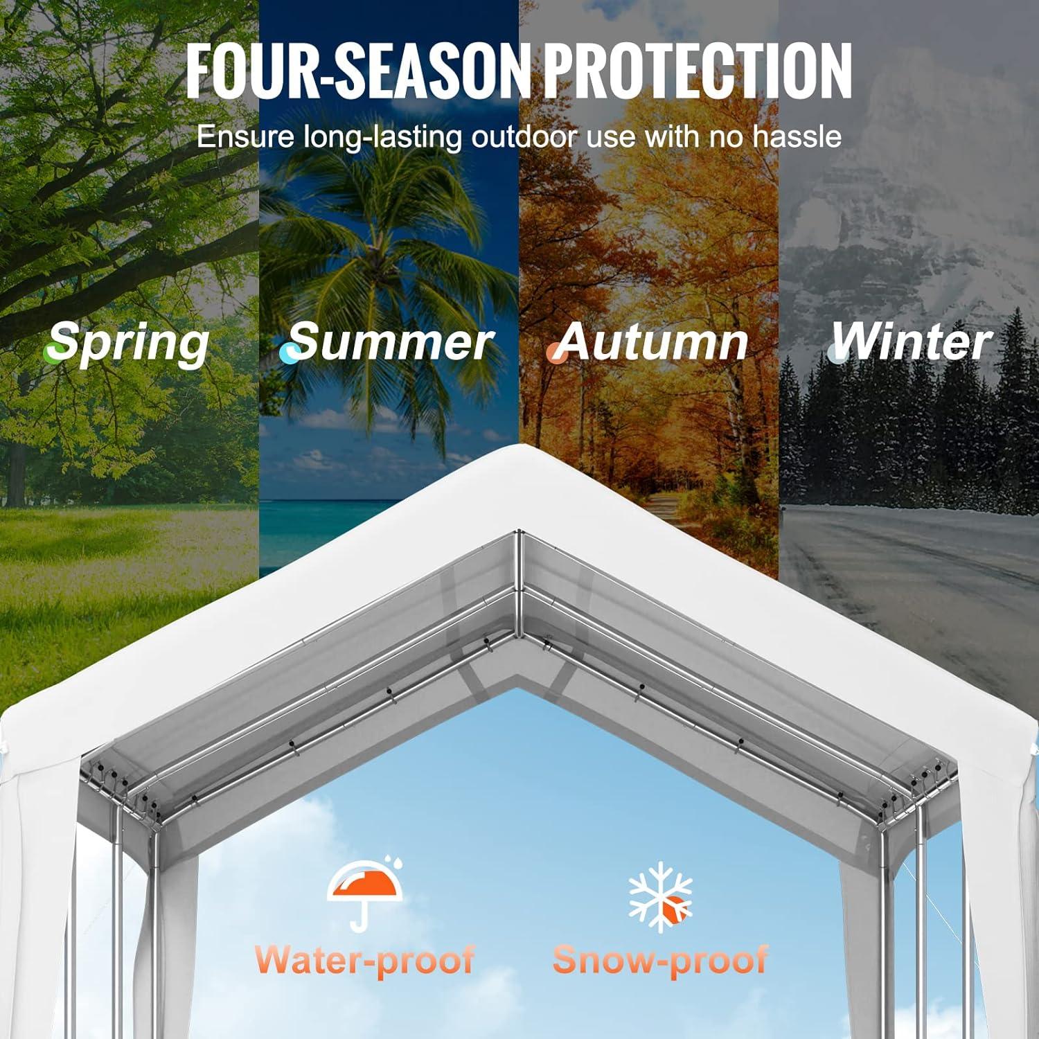 Cubierta VEVOR 3,05x6,10m Lona PE Resistente al Agua