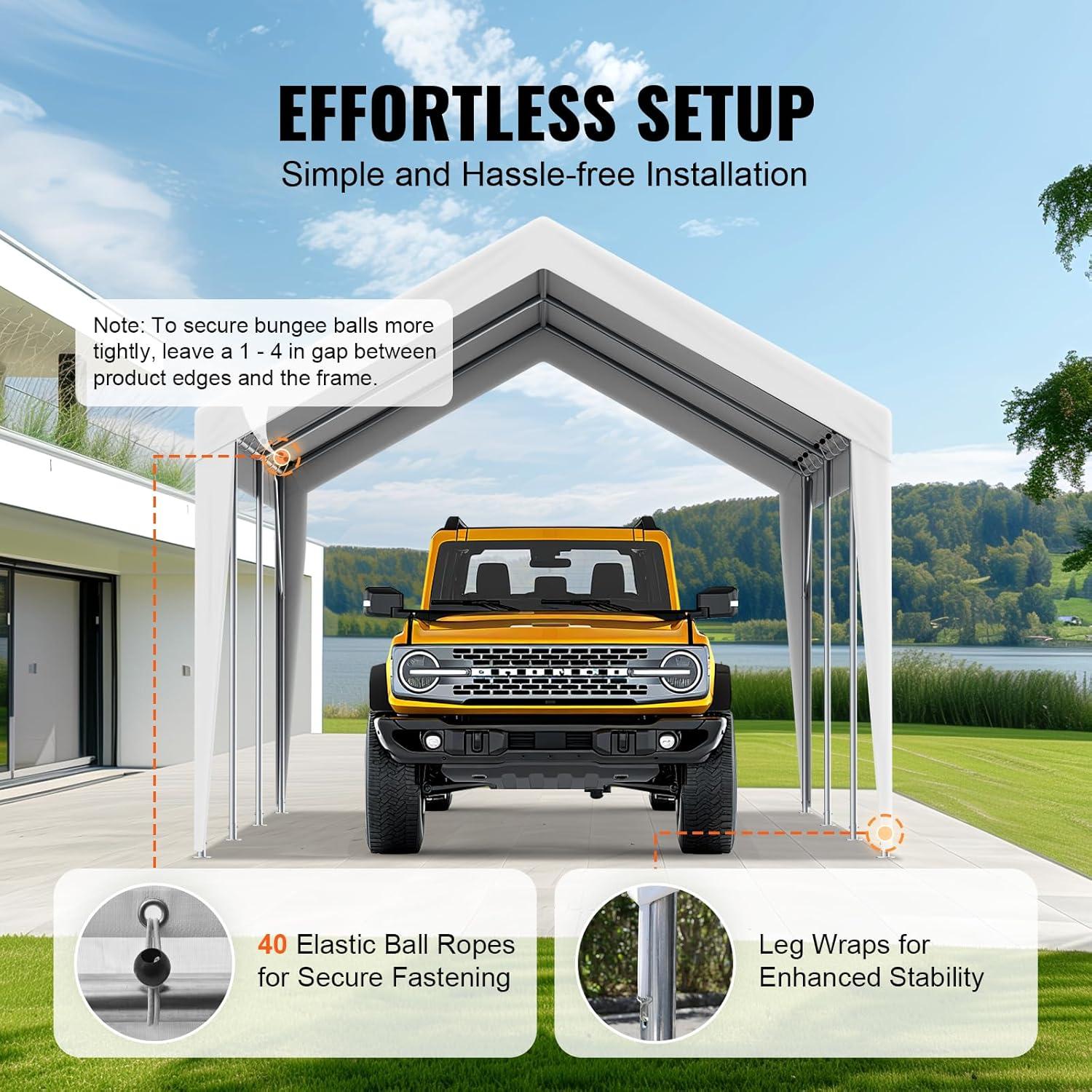 Cubierta VEVOR 3,05x6,10m Lona PE Resistente al Agua