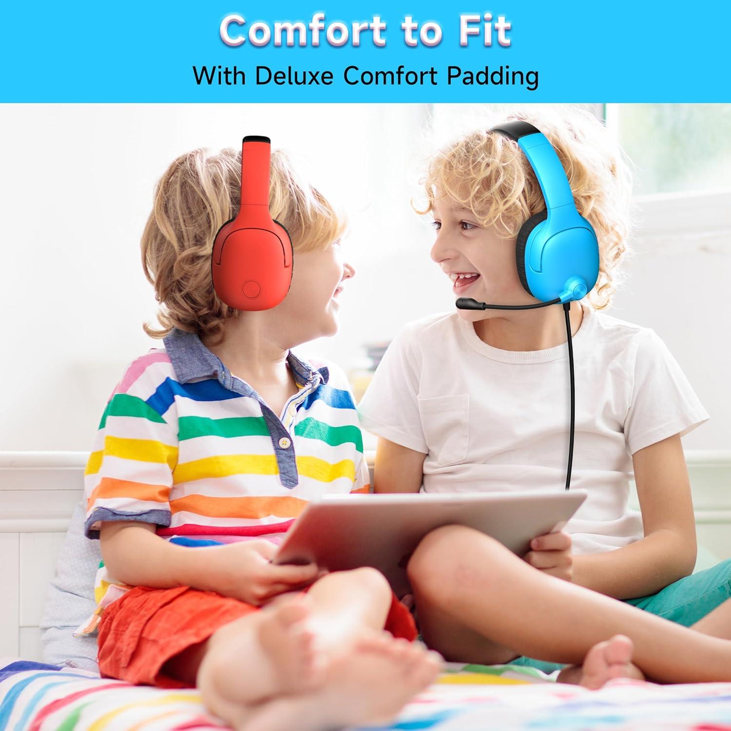 Auriculares Gaming Rumoon CM7004 para Nintendo Switch Rojo/ Azul