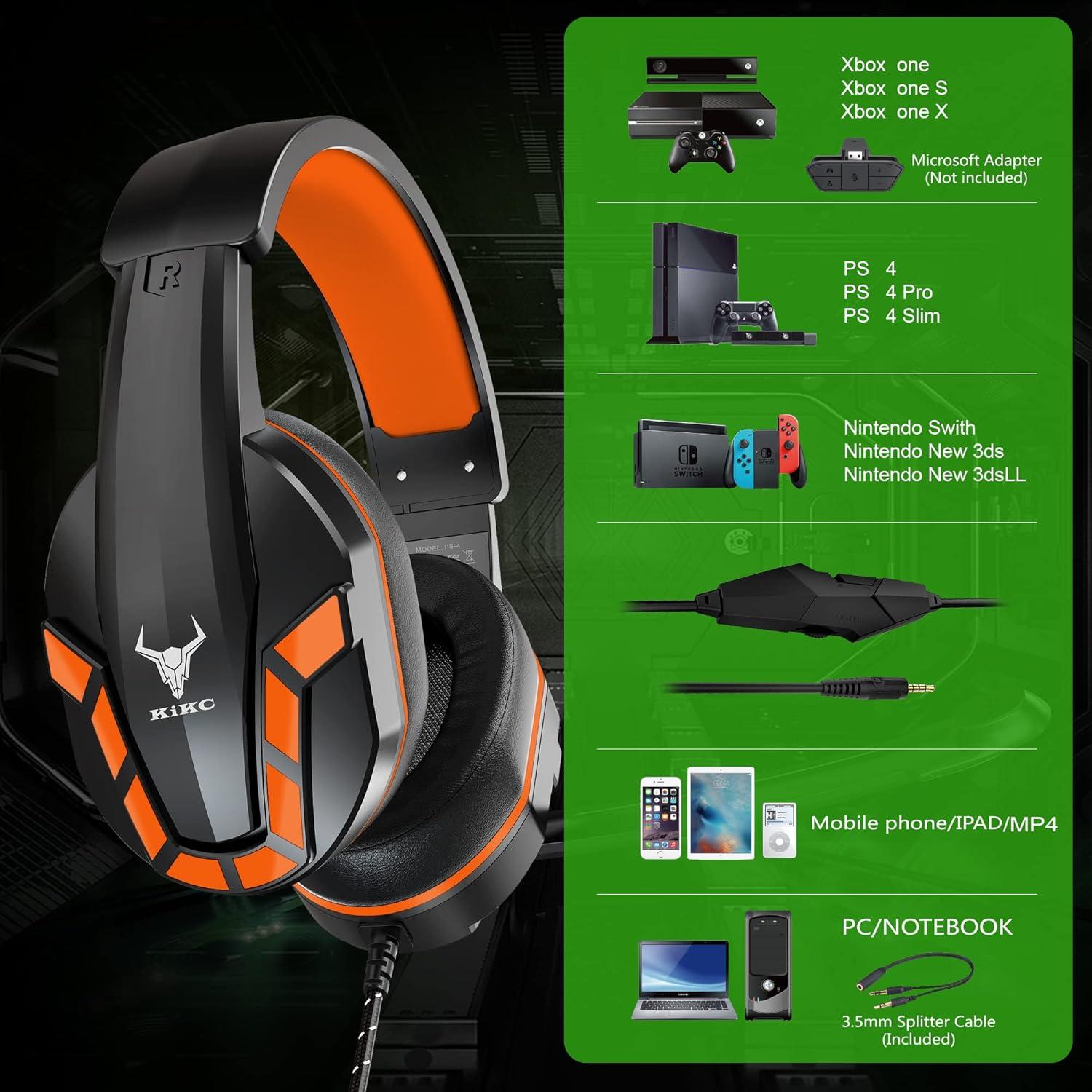 Auriculares Gaming DAKSING Kikc-PS4 con Micrófono 0,26 kg