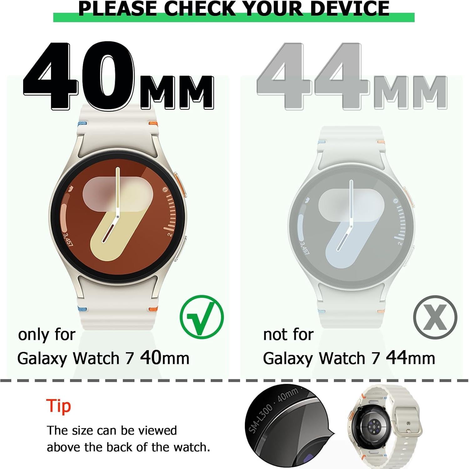 Funda Brillante RICHONE para Samsung Galaxy Watch 40mm - 7 Piezas