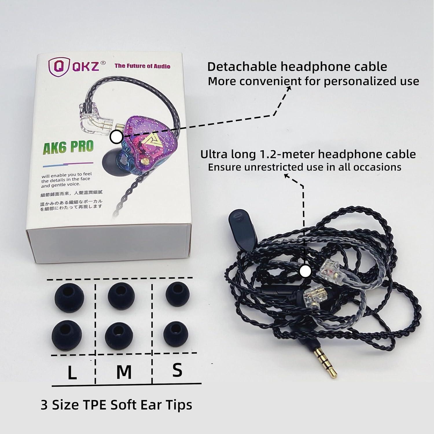 Auriculares Intrauditivos QKZ AK6 Pro con Micrófono 10mm