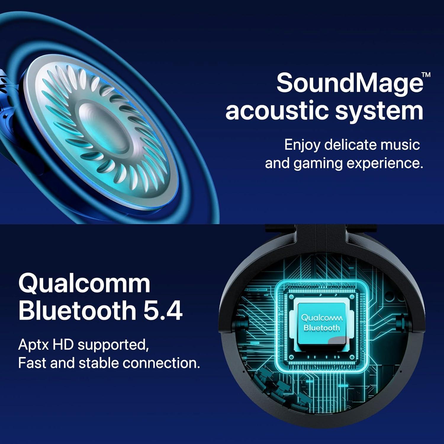 Auriculares YOWU 4GS con Orejas de Gato RGB - Inalámbricos