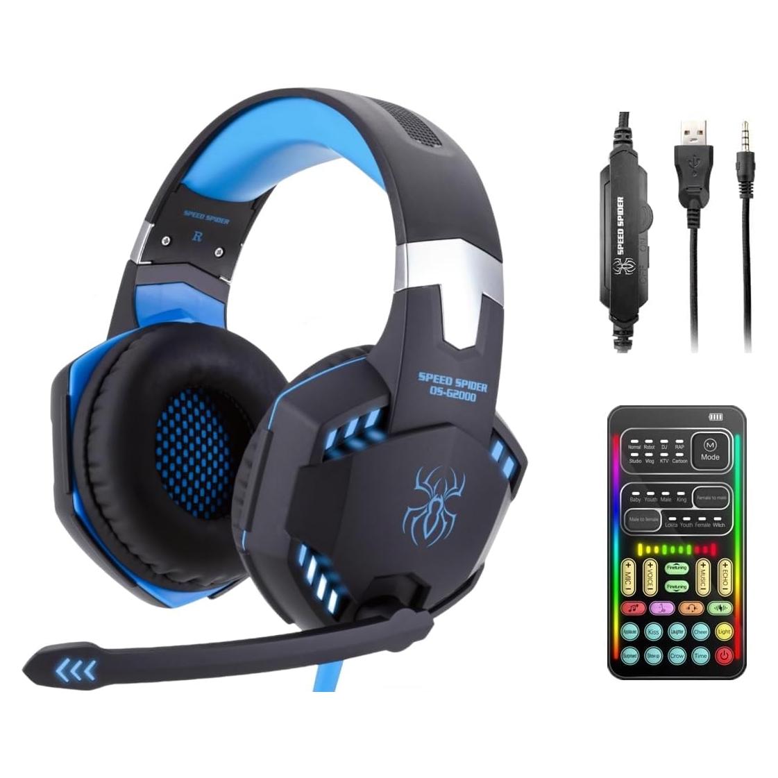 Auriculares Gaming Sktome con Cambiador de Voz y Micrófono