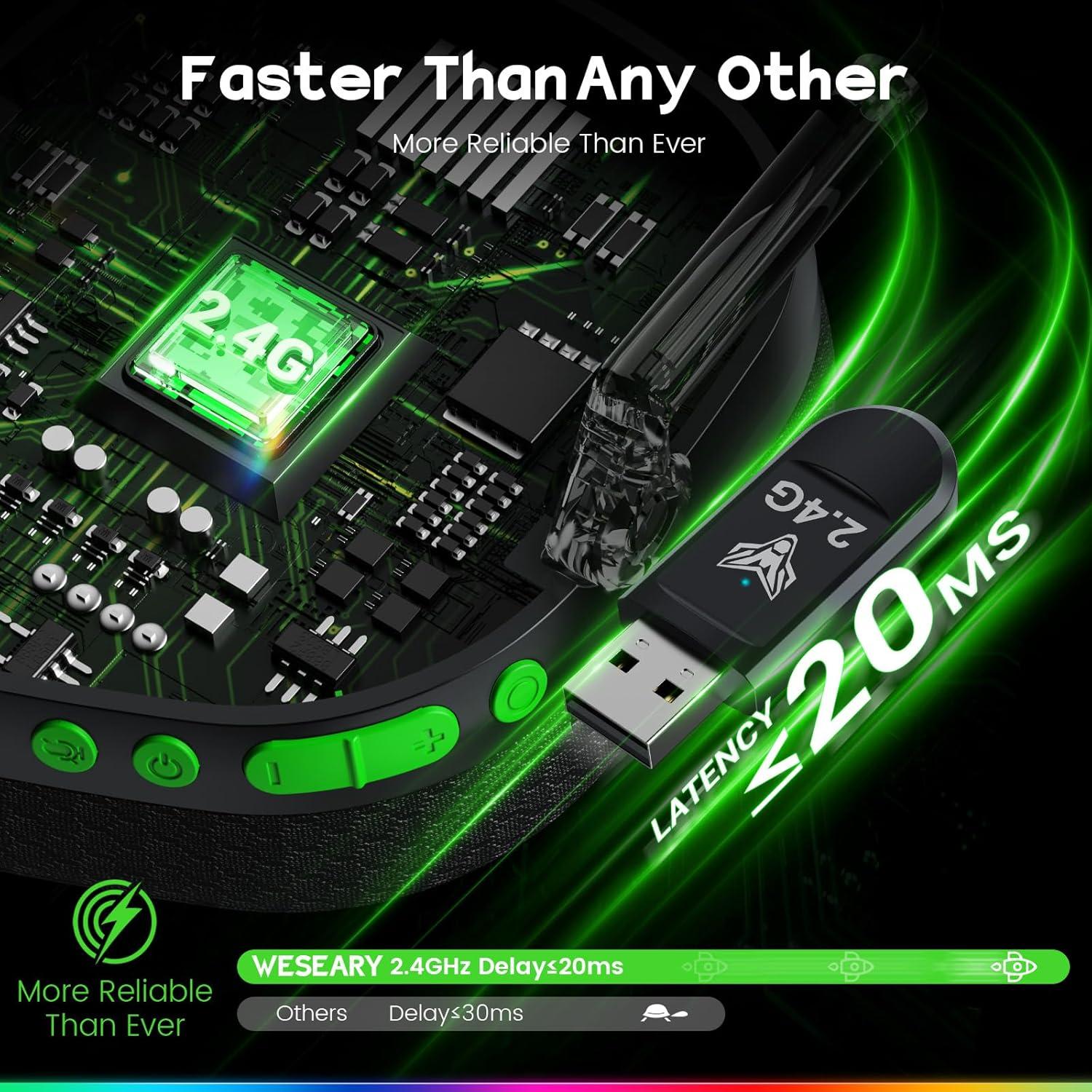 Auriculares Inalámbricos WESEARY WG4 para Juegos 3D PC PS5