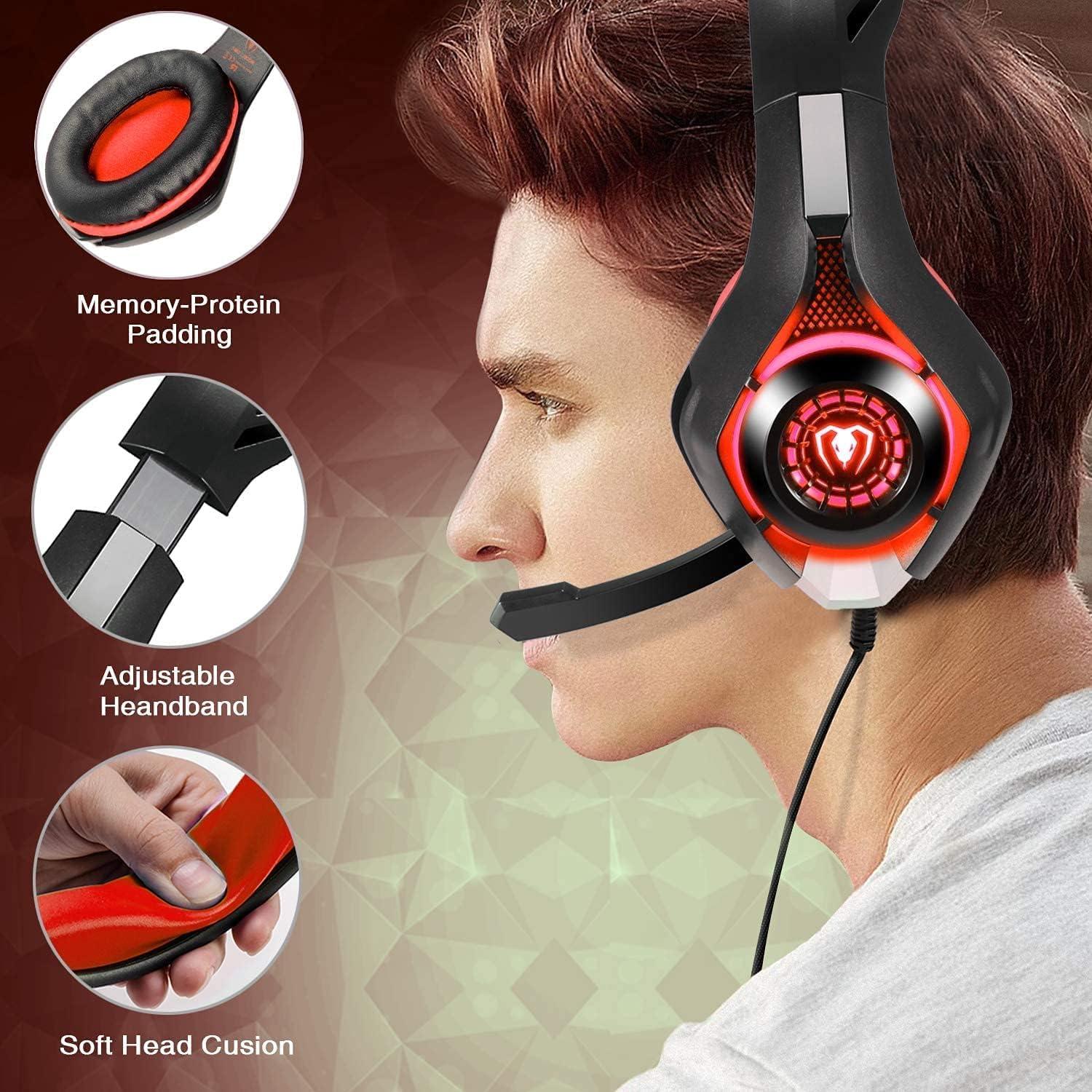 Auriculares de Juego BlueFire CW49R con Micrófono Rojo
