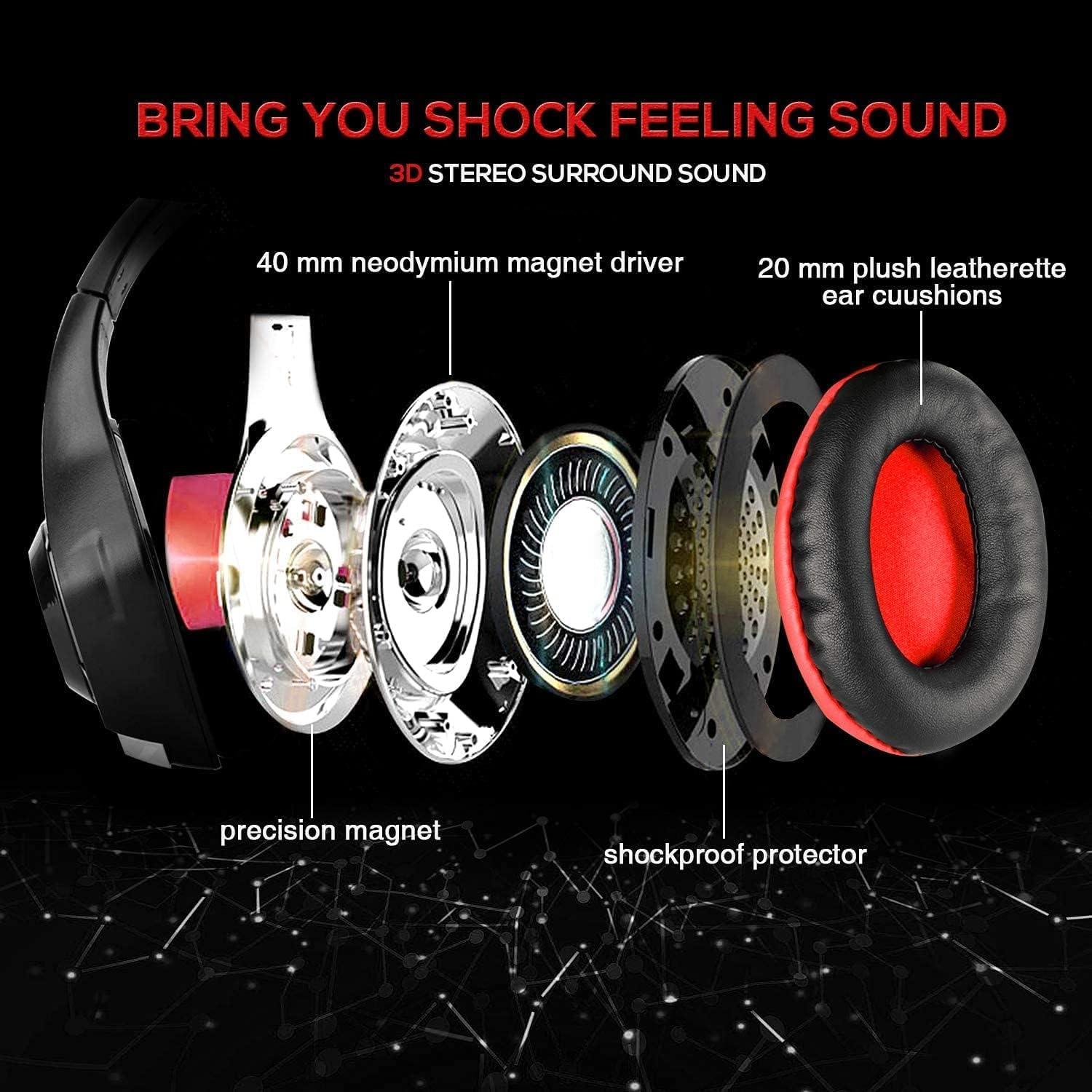 Auriculares de Juego BlueFire CW49R con Micrófono Rojo