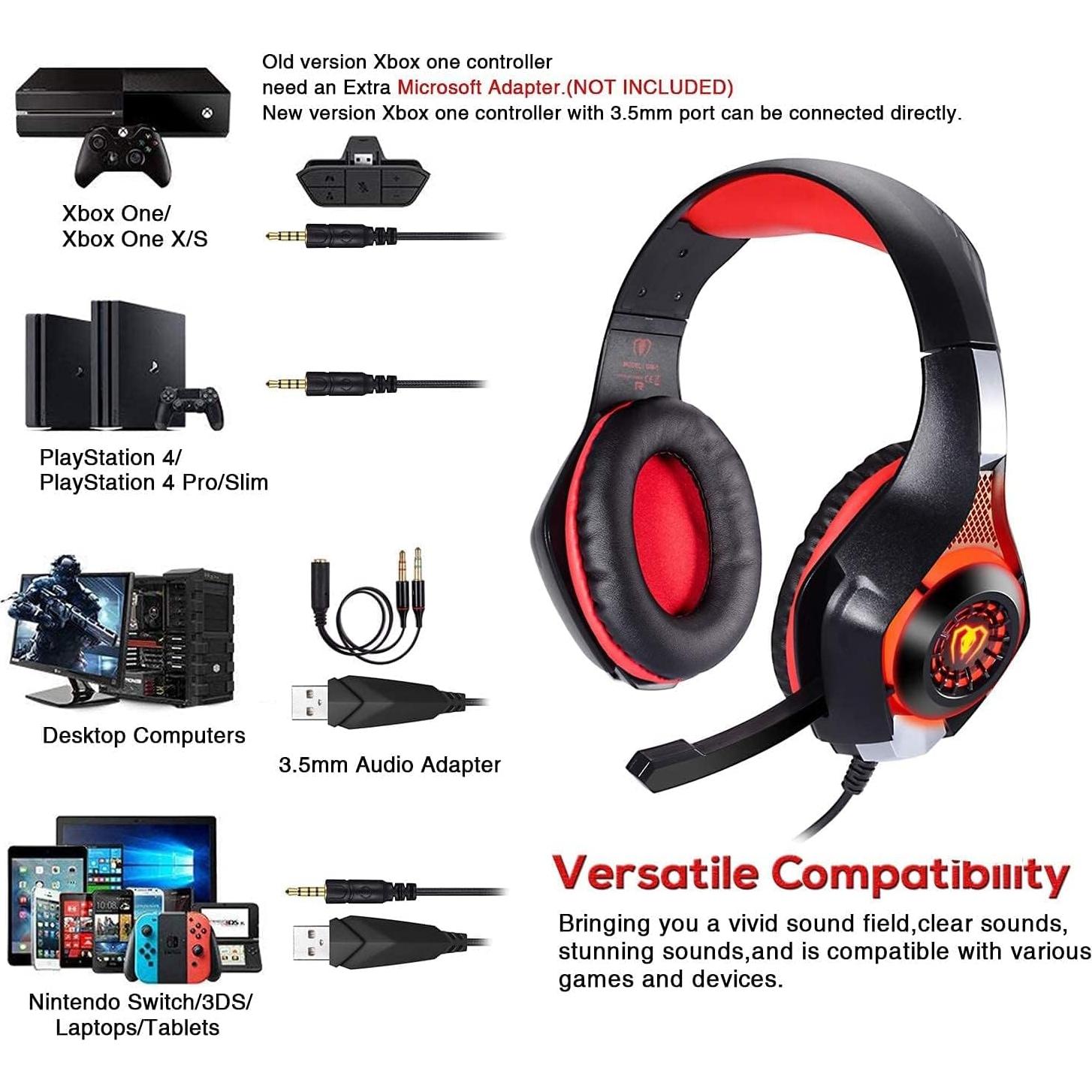 Auriculares de Juego BlueFire CW49R con Micrófono Rojo