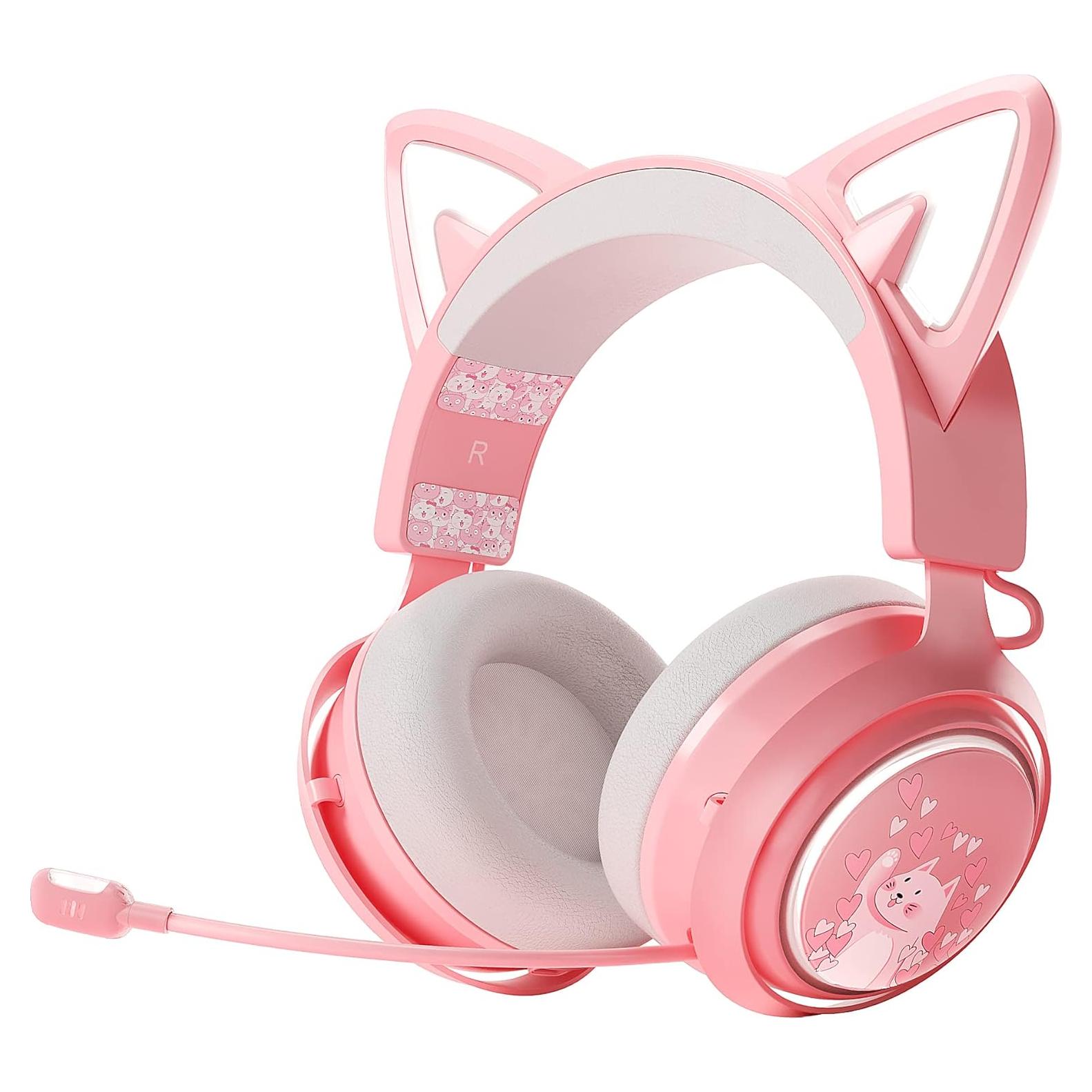 Auriculares Inalámbricos EASARS GS510 Rosa con RGB 50mm