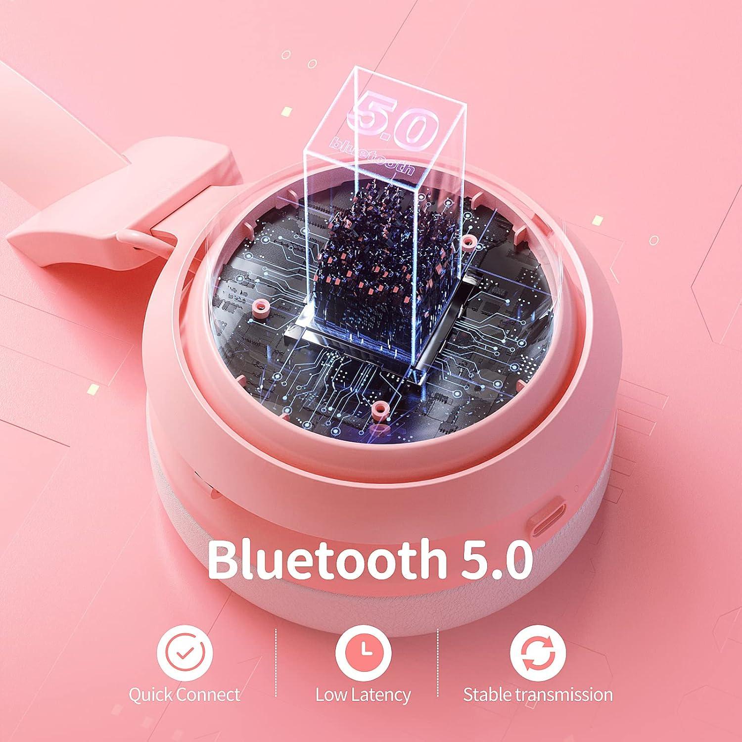 Auriculares Inalámbricos EASARS GS510 Rosa con RGB 50mm