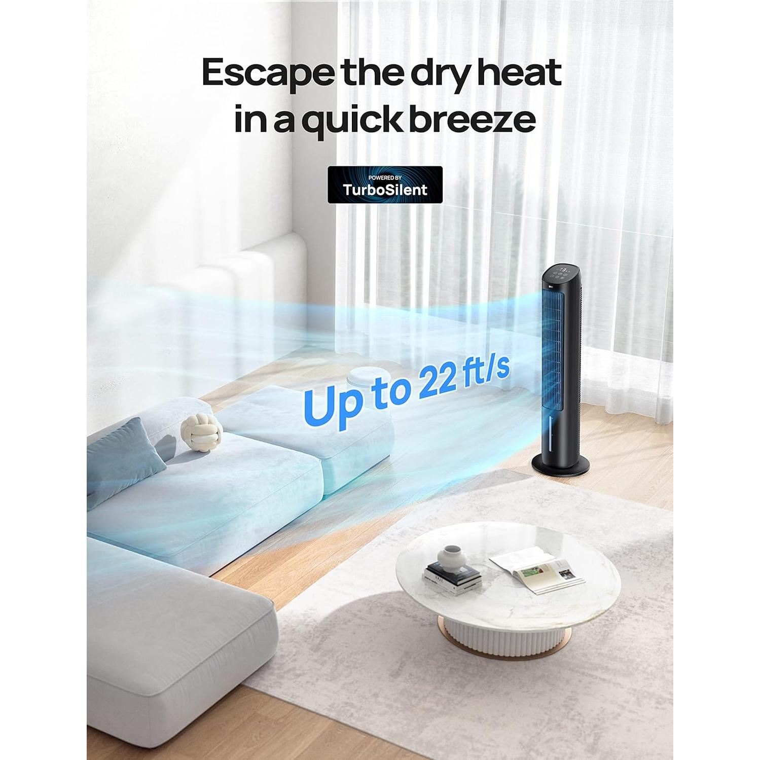 Ventilador Torre Dreo IceWind 5.99 kg 13000 CFPH Control Remoto