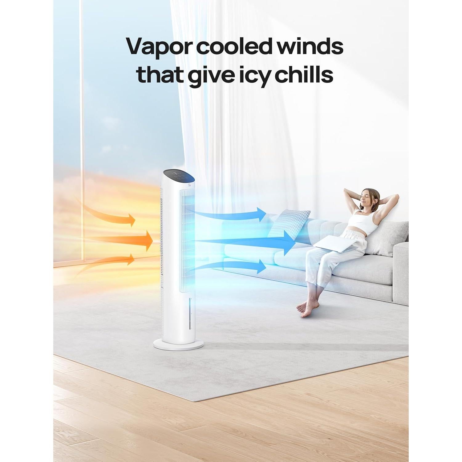 Enfriador Evaporativo Dreo IceWind 7.35kg Control Remoto 4 Velocidades