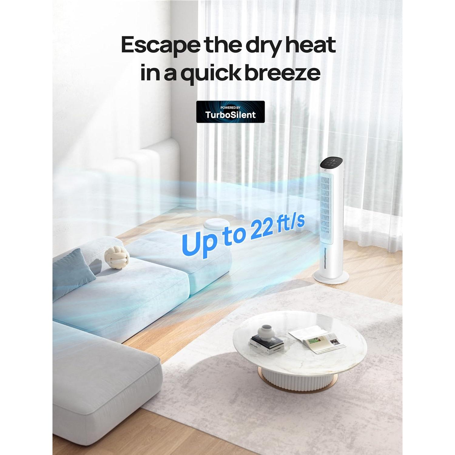 Enfriador Evaporativo Dreo IceWind 7.35kg Control Remoto 4 Velocidades