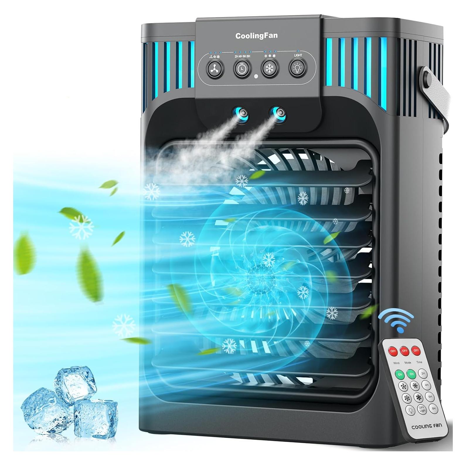 Aire Acondicionado Portátil LEAEYFE 1200ml 3 Velocidades Oscilante