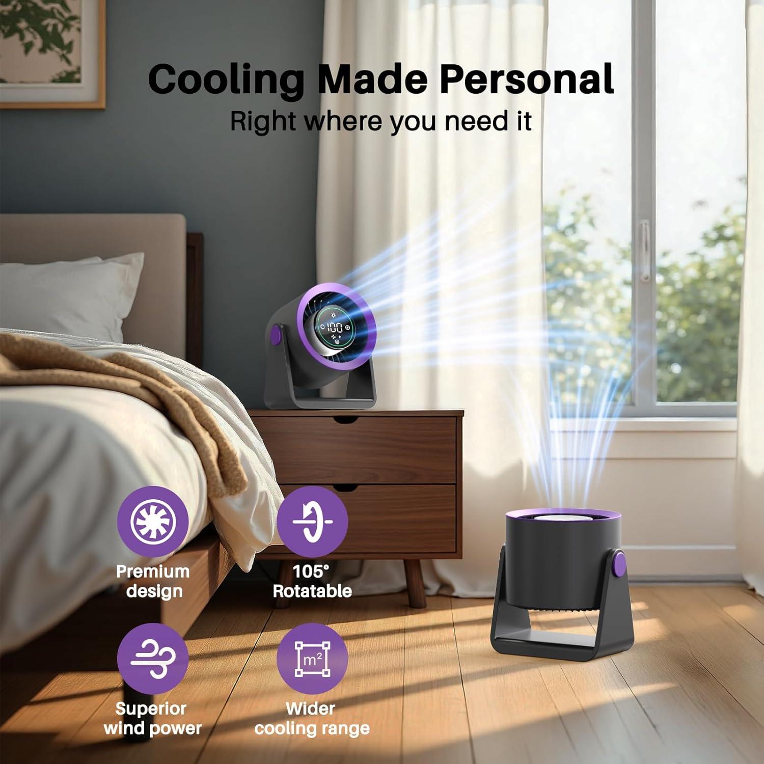 Ventilador de Escritorio Ausic DF04 Ultra-silencioso 15200mAh