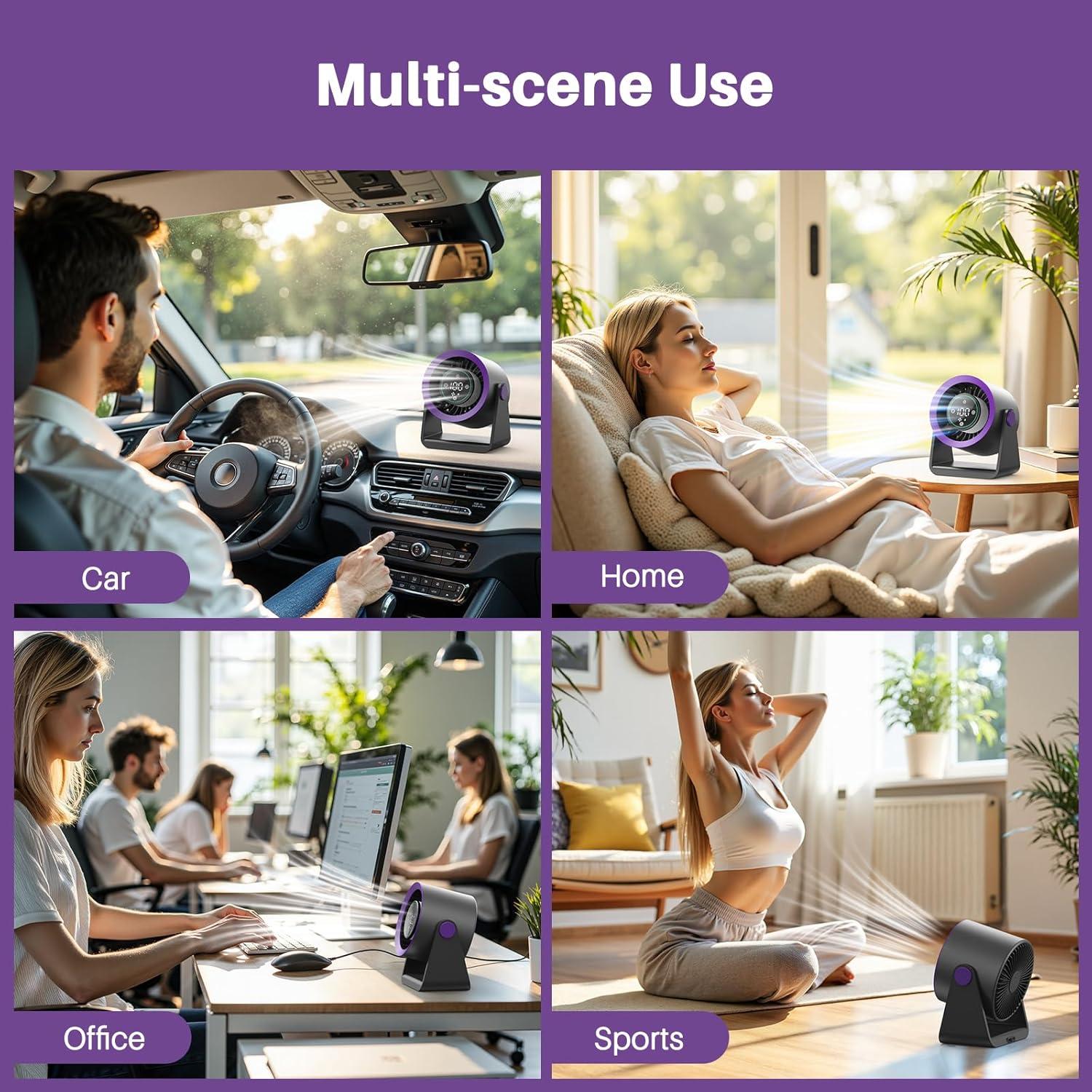 Ventilador de Escritorio Ausic DF04 Ultra-silencioso 15200mAh