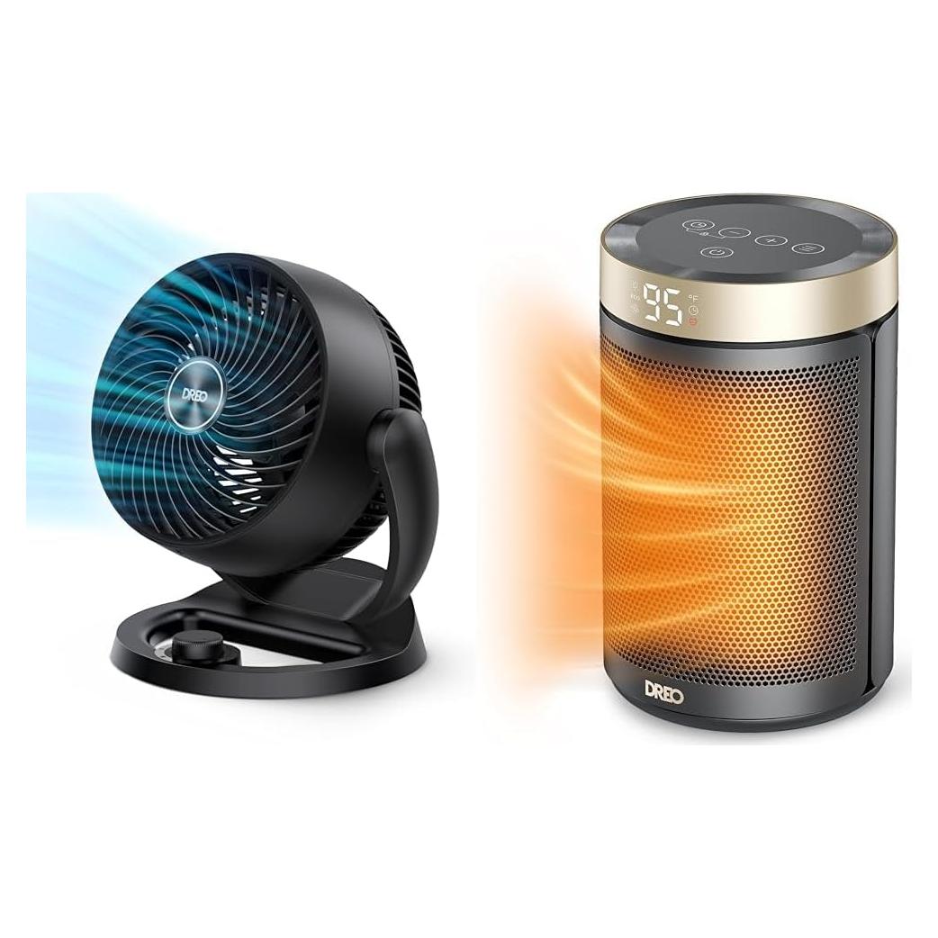 Ventilador y Calefactor Dreo 1500W 9" con Control Táctil