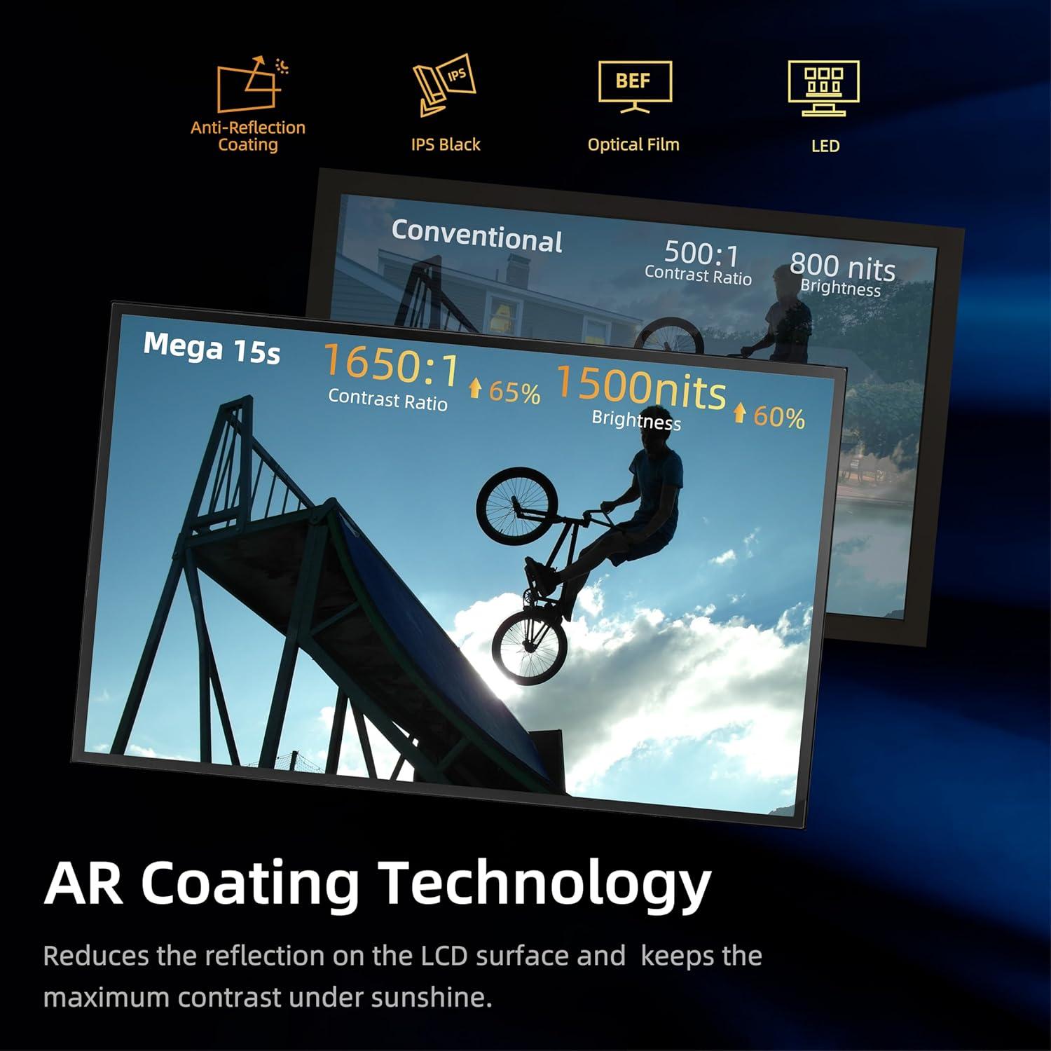 Monitor Osee Mega 15S 15.4" 1500 Nits Pro HDR con Funda