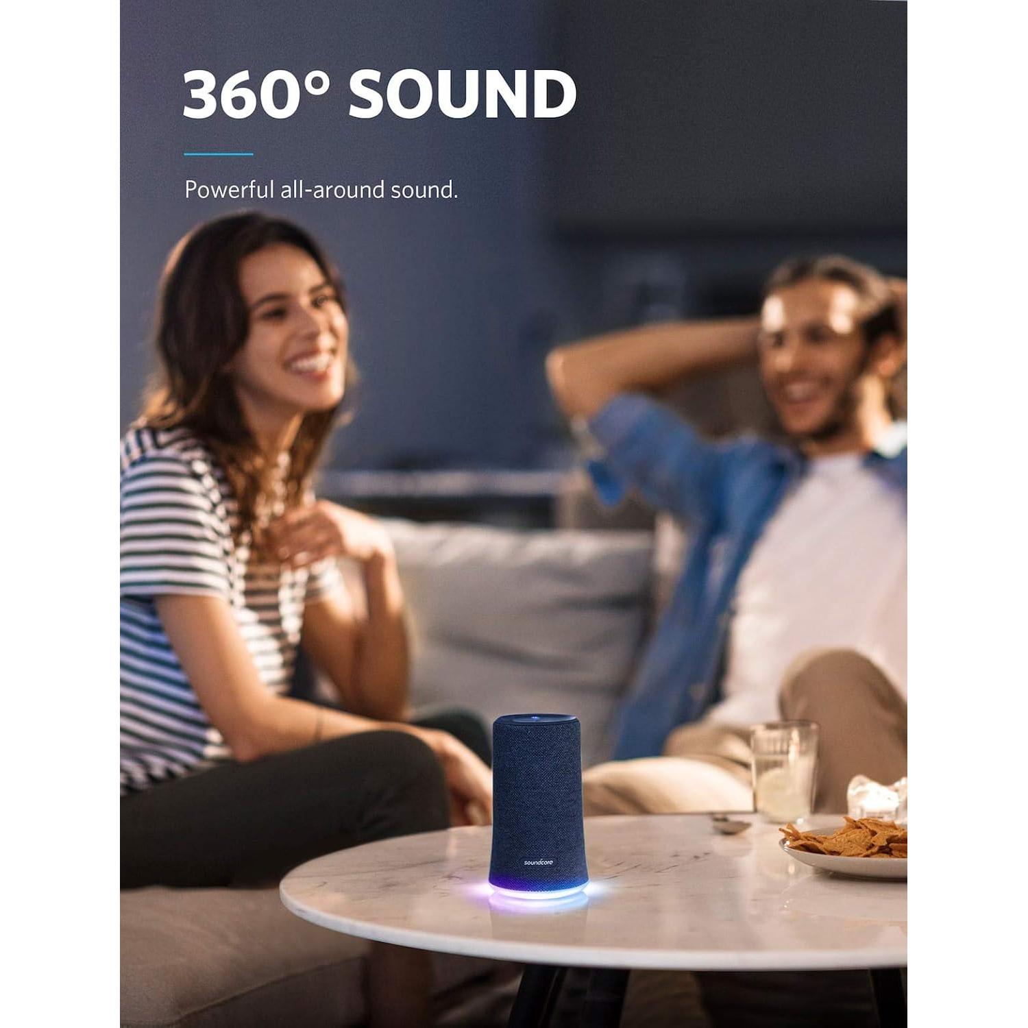 Altavoz Inalámbrico Anker Soundcore Flare - 360° Sonido, IP67, 12H Batería, Azul (Renovado)