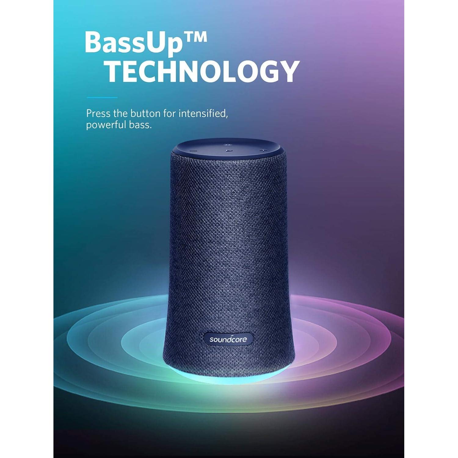 Altavoz Inalámbrico Anker Soundcore Flare - 360° Sonido, IP67, 12H Batería, Azul (Renovado)