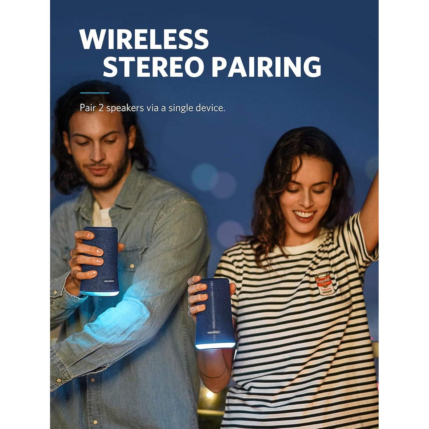 Altavoz Inalámbrico Anker Soundcore Flare - 360° Sonido, IP67, 12H Batería, Azul (Renovado)