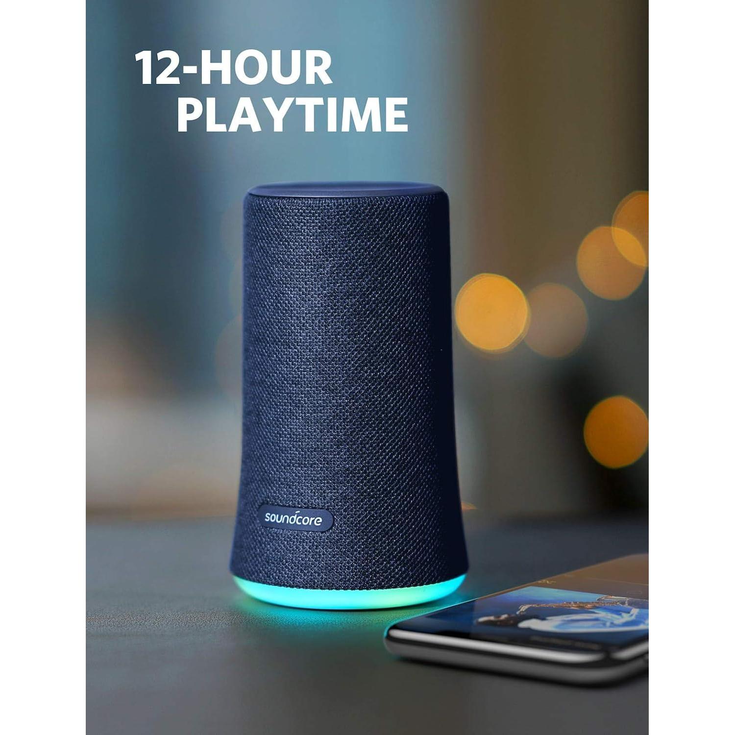 Altavoz Inalámbrico Anker Soundcore Flare - 360° Sonido, IP67, 12H Batería, Azul (Renovado)