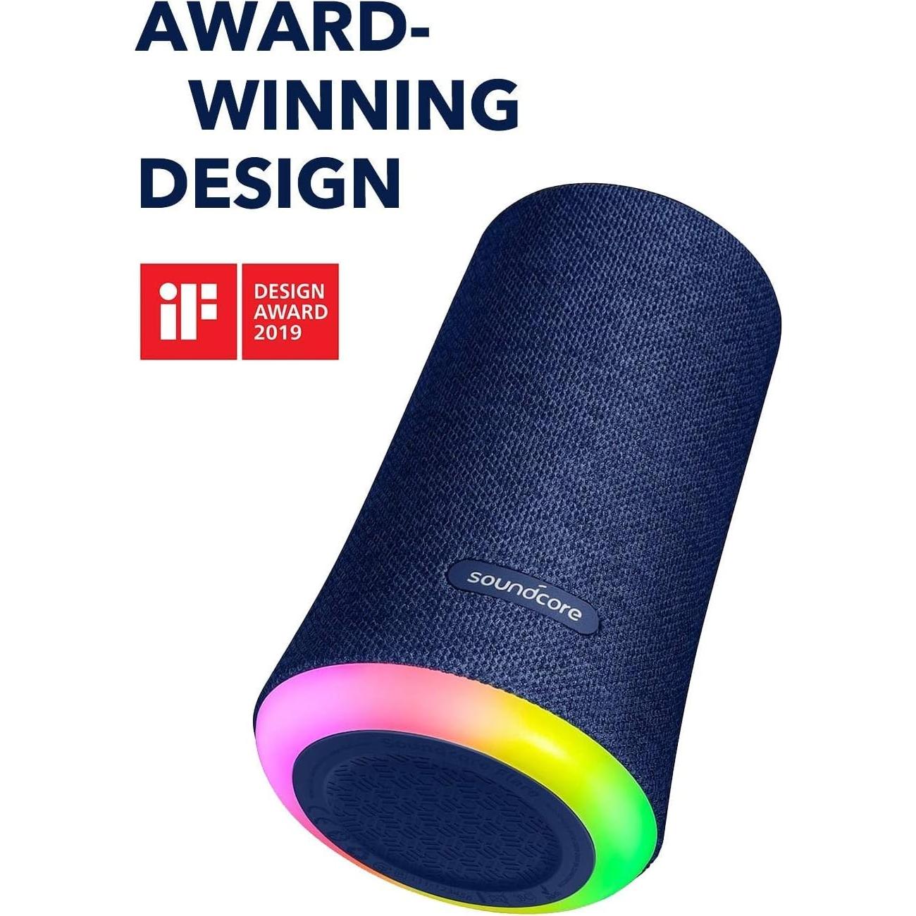 Altavoz Inalámbrico Anker Soundcore Flare - 360° Sonido, IP67, 12H Batería, Azul (Renovado)