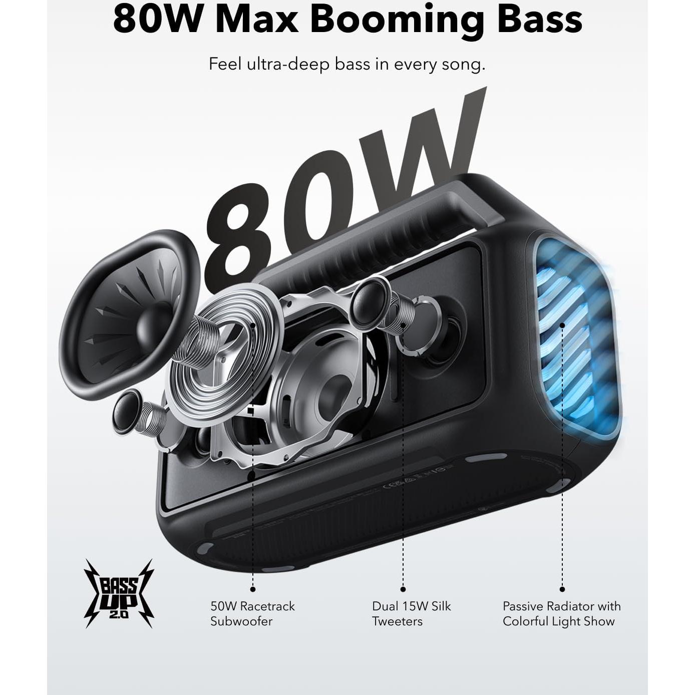 Altavoz Bluetooth Soundcore Boom 2 Plus 140W IPX7 20H RGB