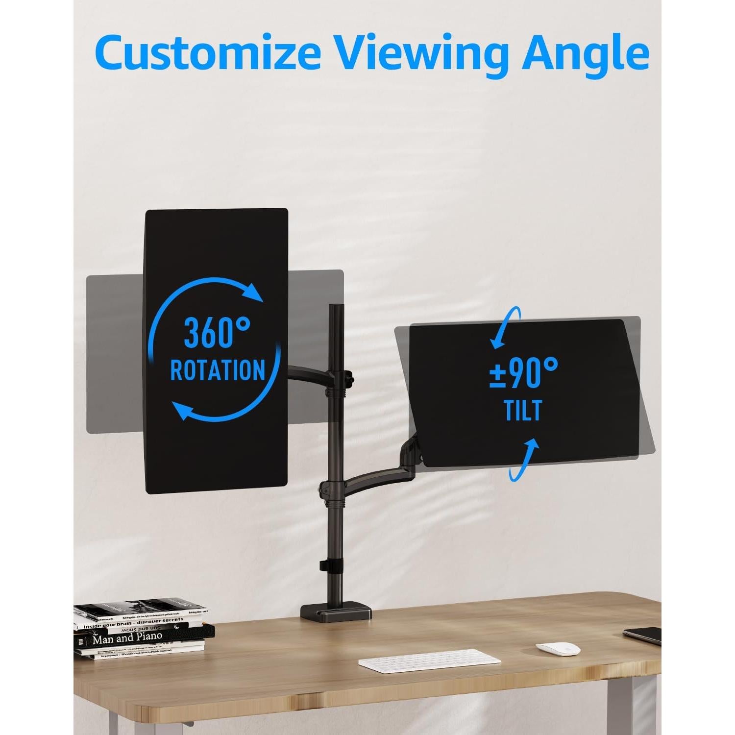 Soporte Doble para Monitor MOUNTUP 32" 2-8 kg Ajustable