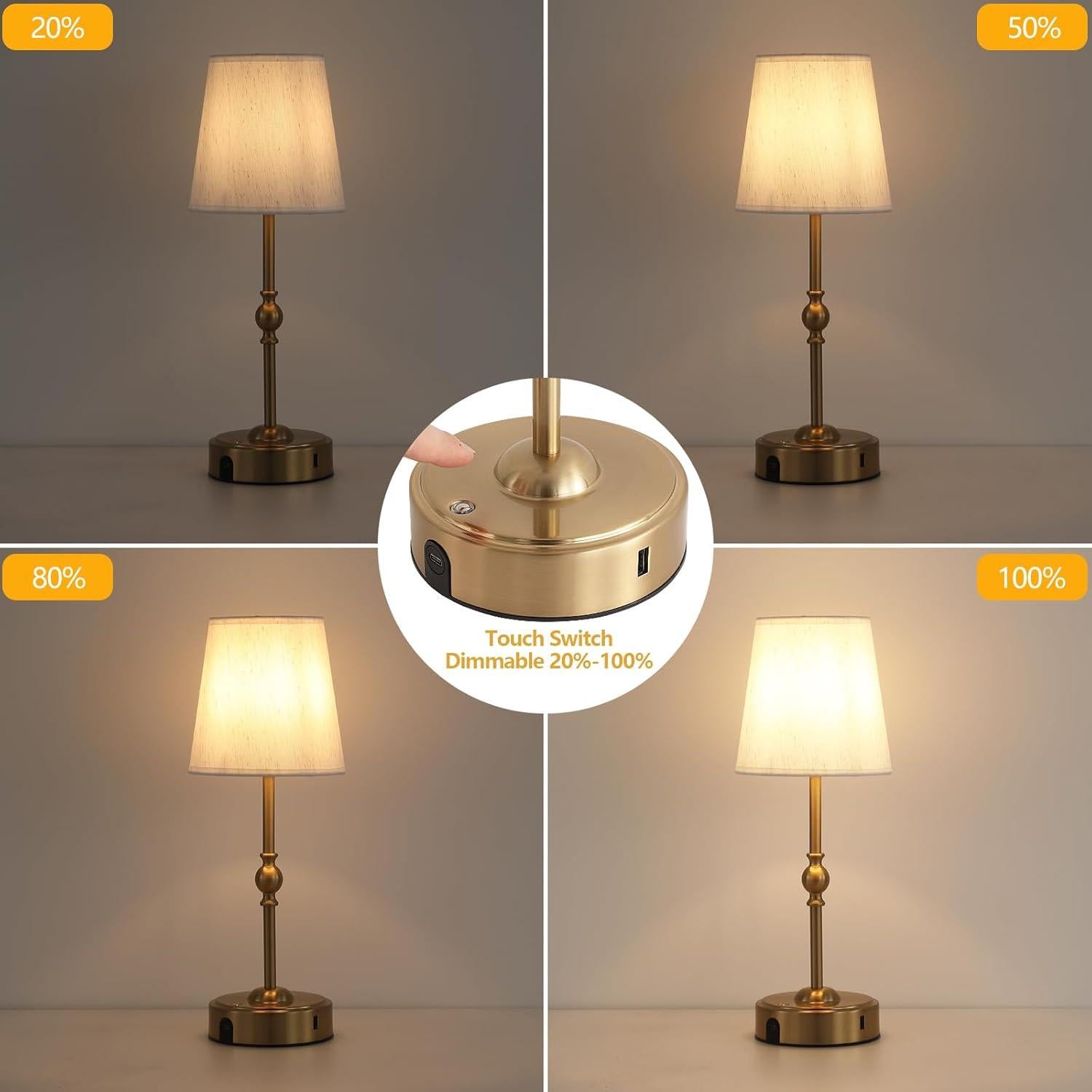 Lámpara de Mesa LED MEIXI 10000mAh Inalámbrica Regulable