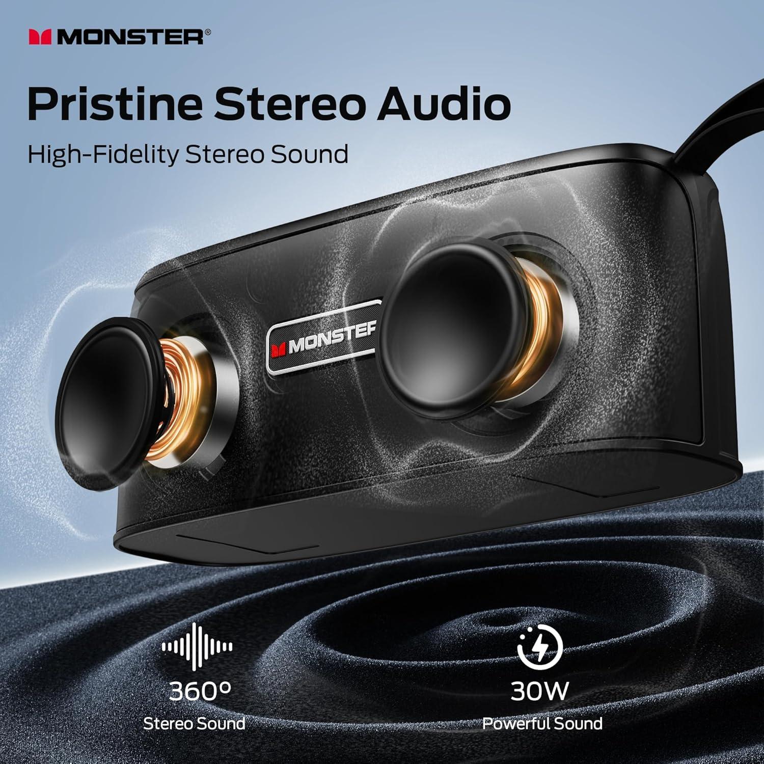 Altavoz Bluetooth Portátil Monster Shock 30W Impermeable IPX6