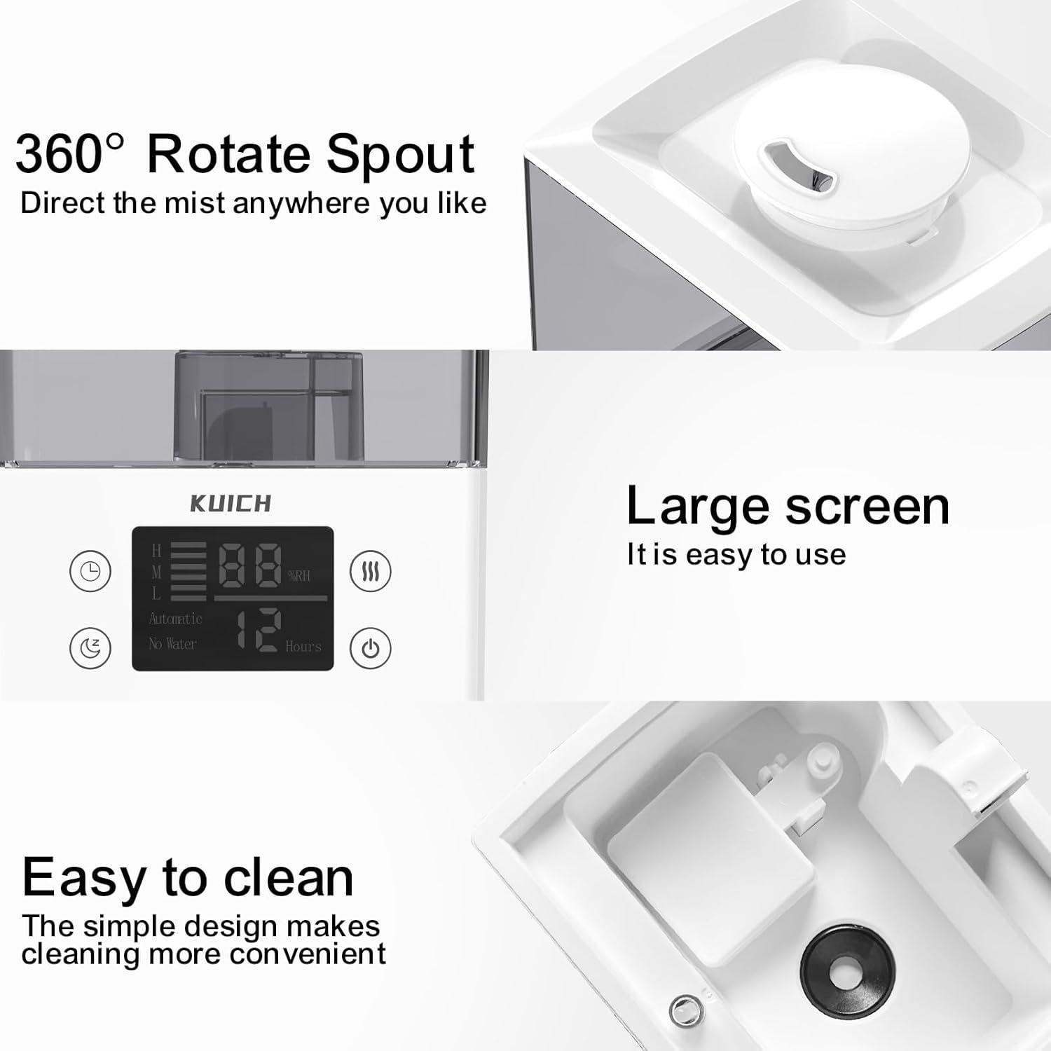 Humidificador de Aire KUICH HD-2401 2.4L Silencioso Blanco