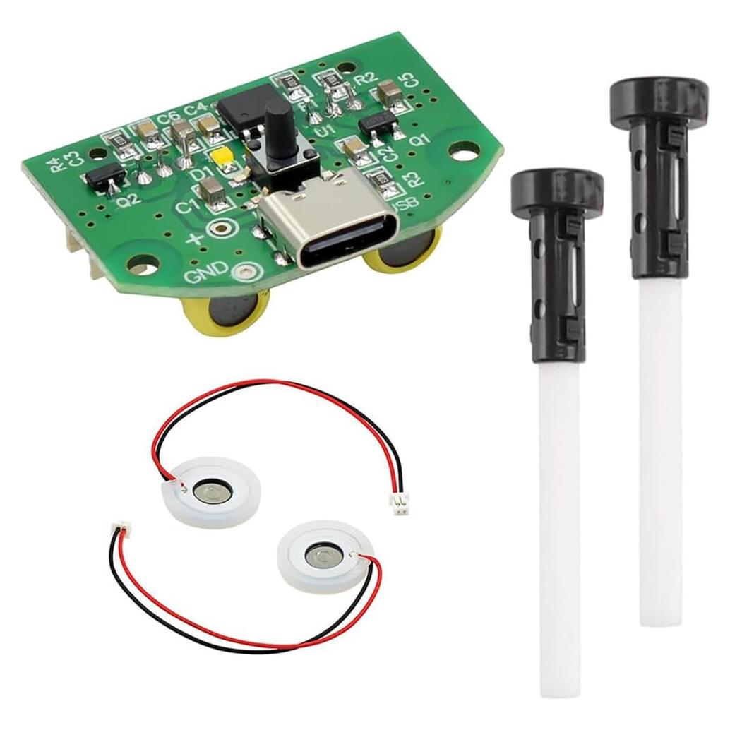 Kit humidificador de aire USB-C HiLetgo DIY doble boquilla