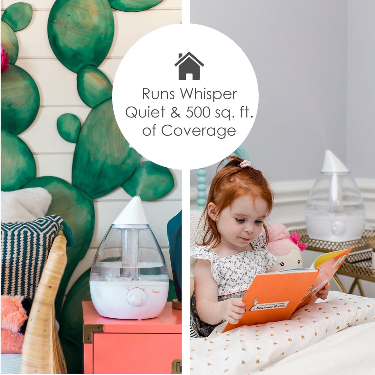 Humidificador Ultrasónico Crane 1 Galón Niebla Fría Blanco