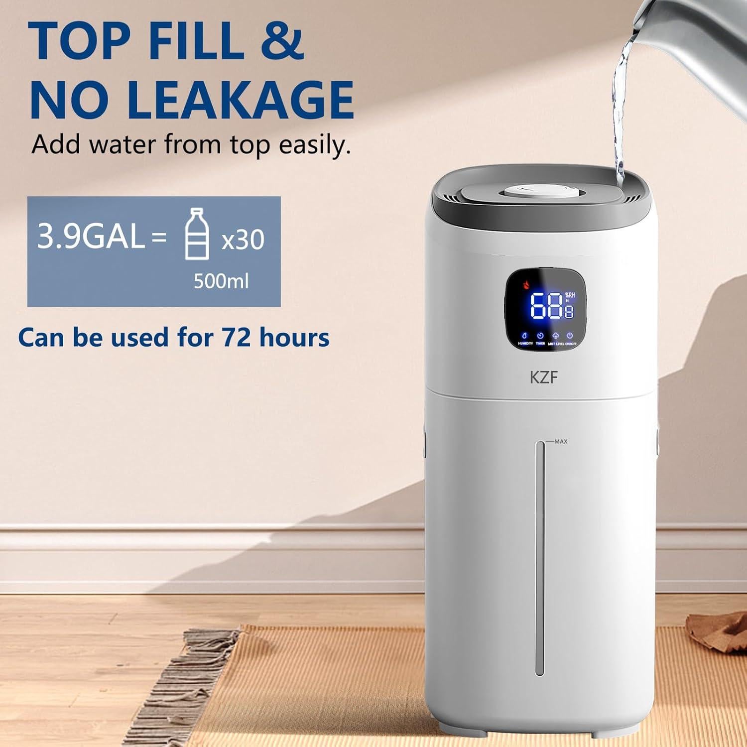 Humidificador KZF 15L para grandes habitaciones 2000 pies²