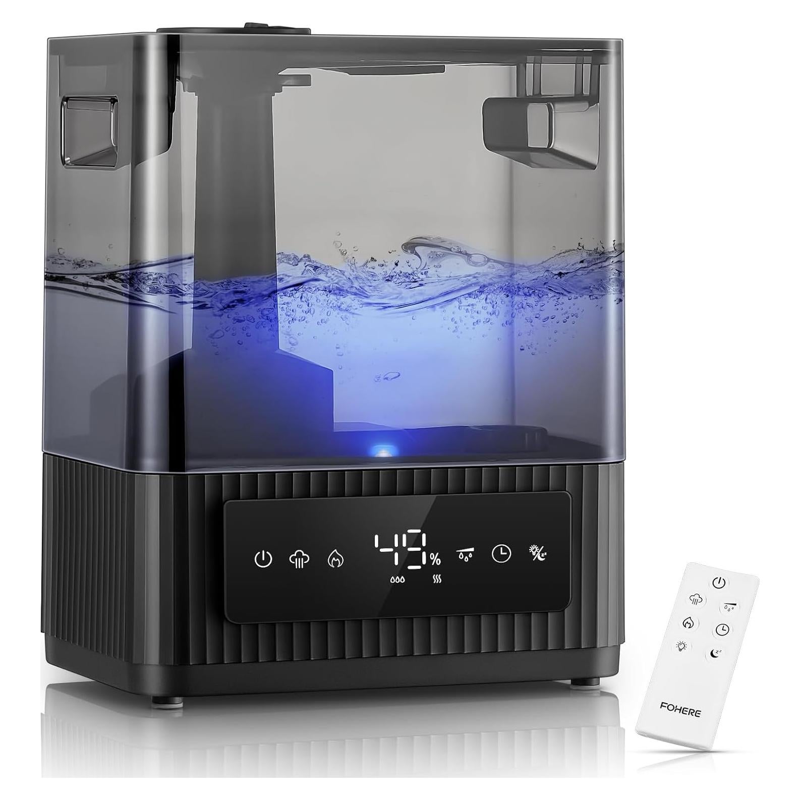 Humidificador Ultrasonico FOHERE HU-500 6L Frío y Caliente