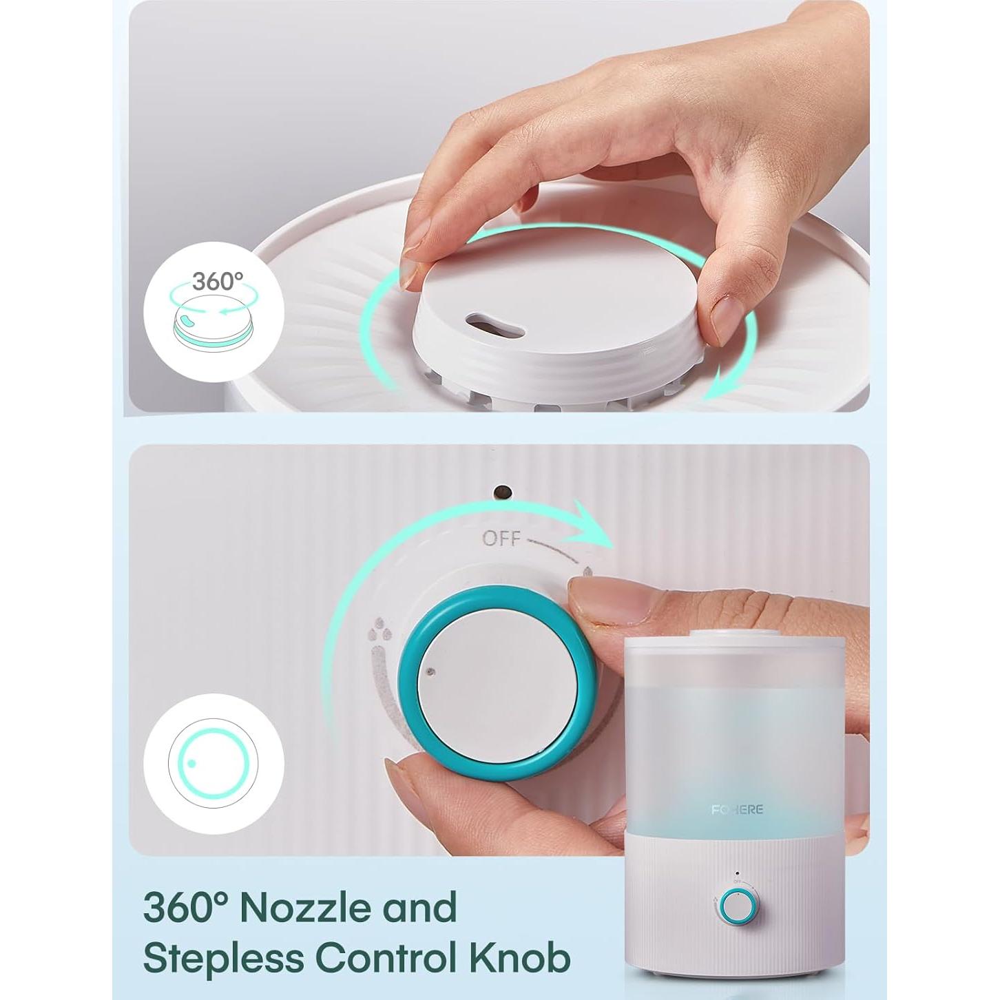 Humidificador ultrasónico FOHERE G1 3.2L con difusor 2-en-1