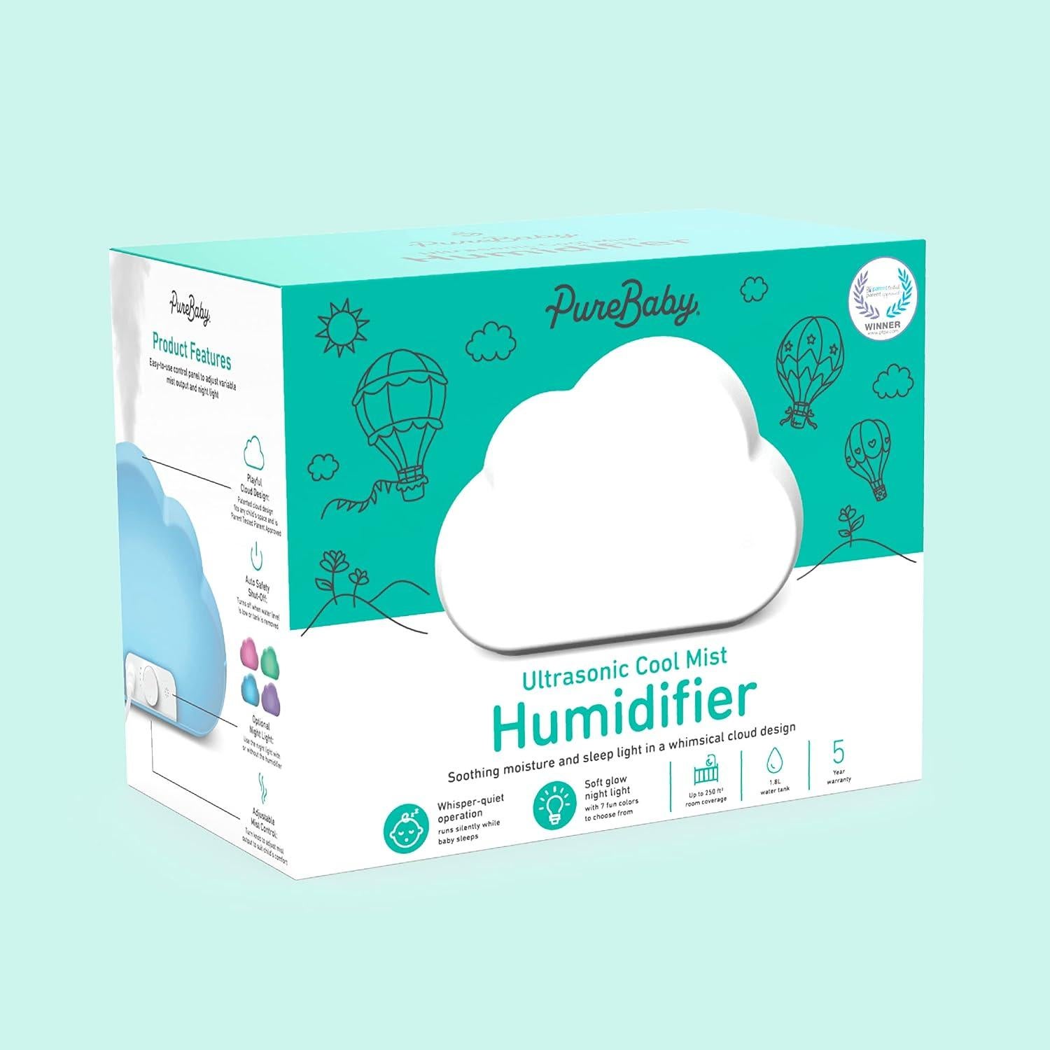 Humidificador Ultrasonico PureBaby Cloud 1.8L Silencioso
