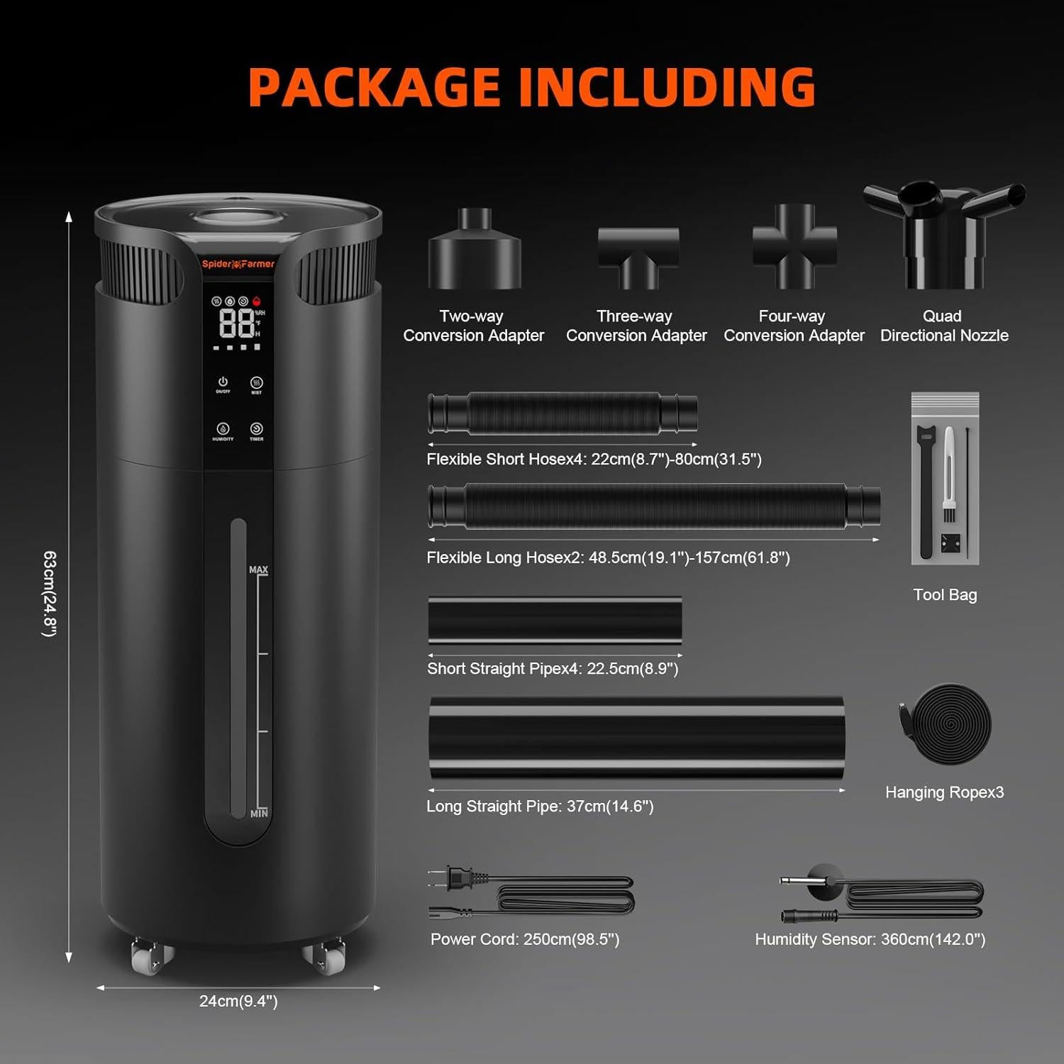 Humidificador Spider Farmer SF-Humidifier16 16L Silencioso